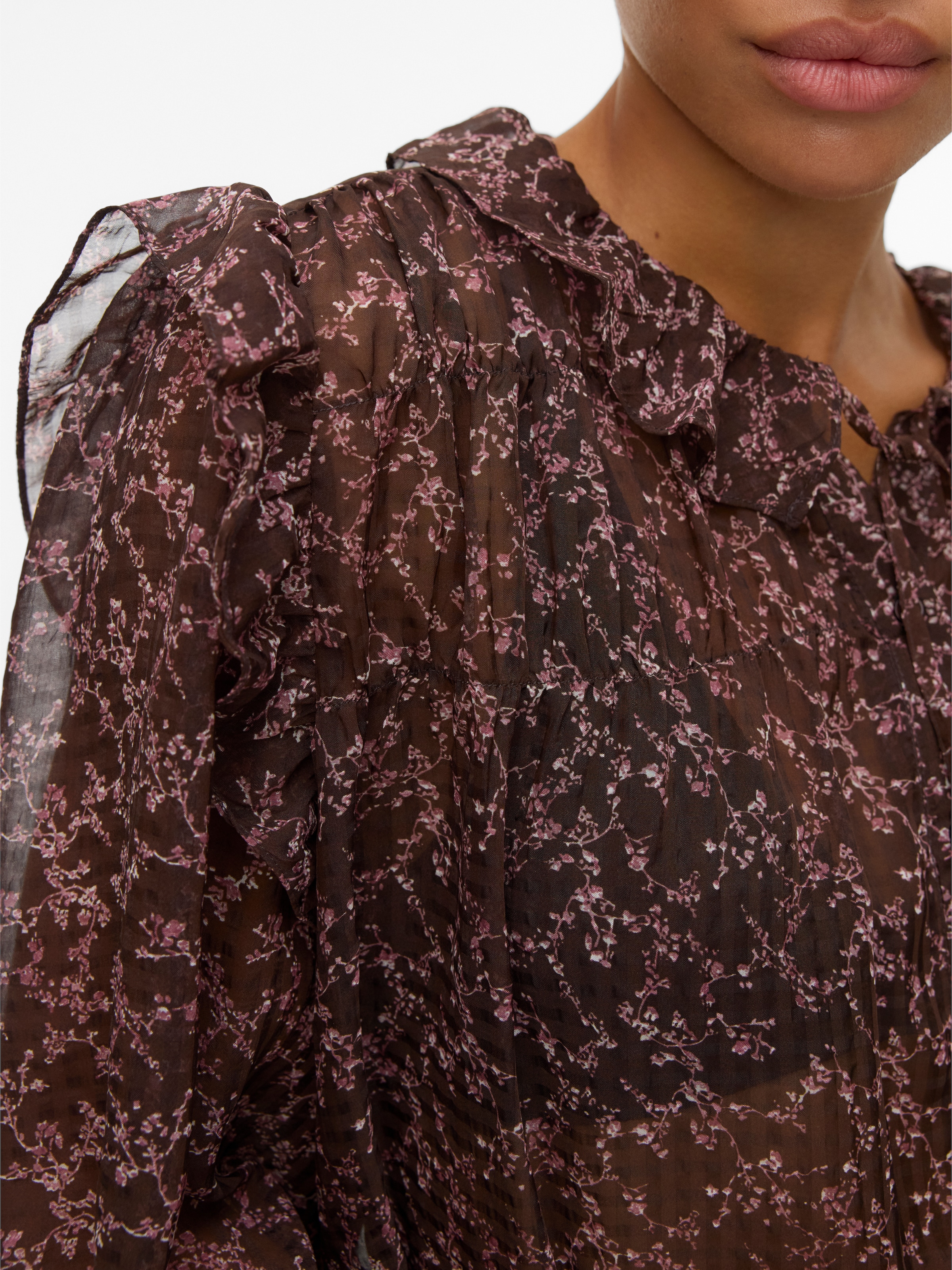 Vero Moda Rüschenbluse »VMPETRA LS SHIRT WVN GA NOOS«