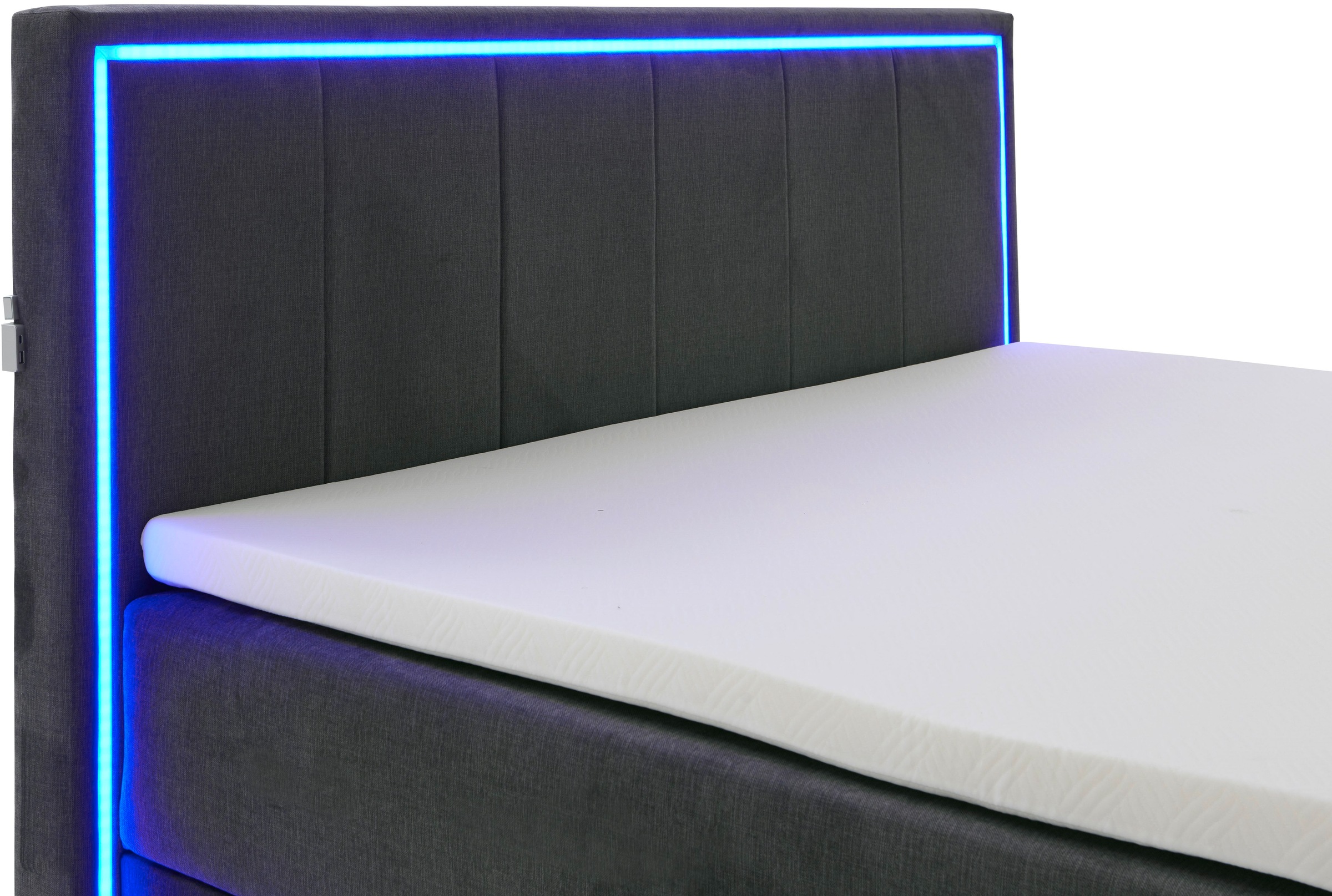 meise.möbel Boxspringbett »Colorado II«, inkl. LED-Beleuchtung & Topper