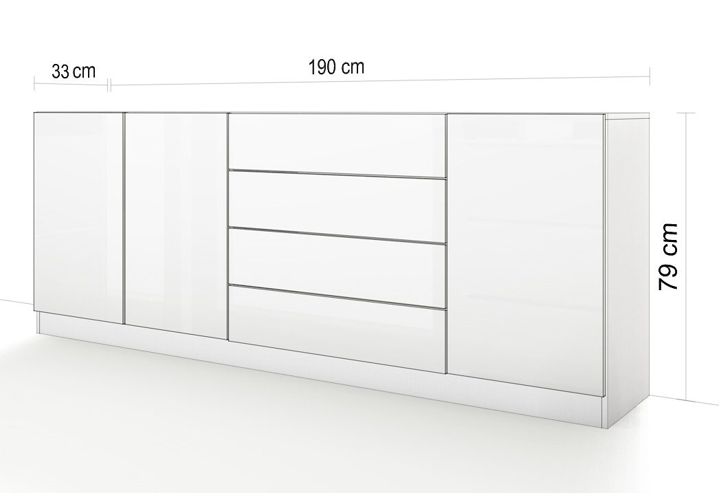 borchardt Möbel Breite Sideboard Raten »Vaasa«, 190 kaufen auf cm