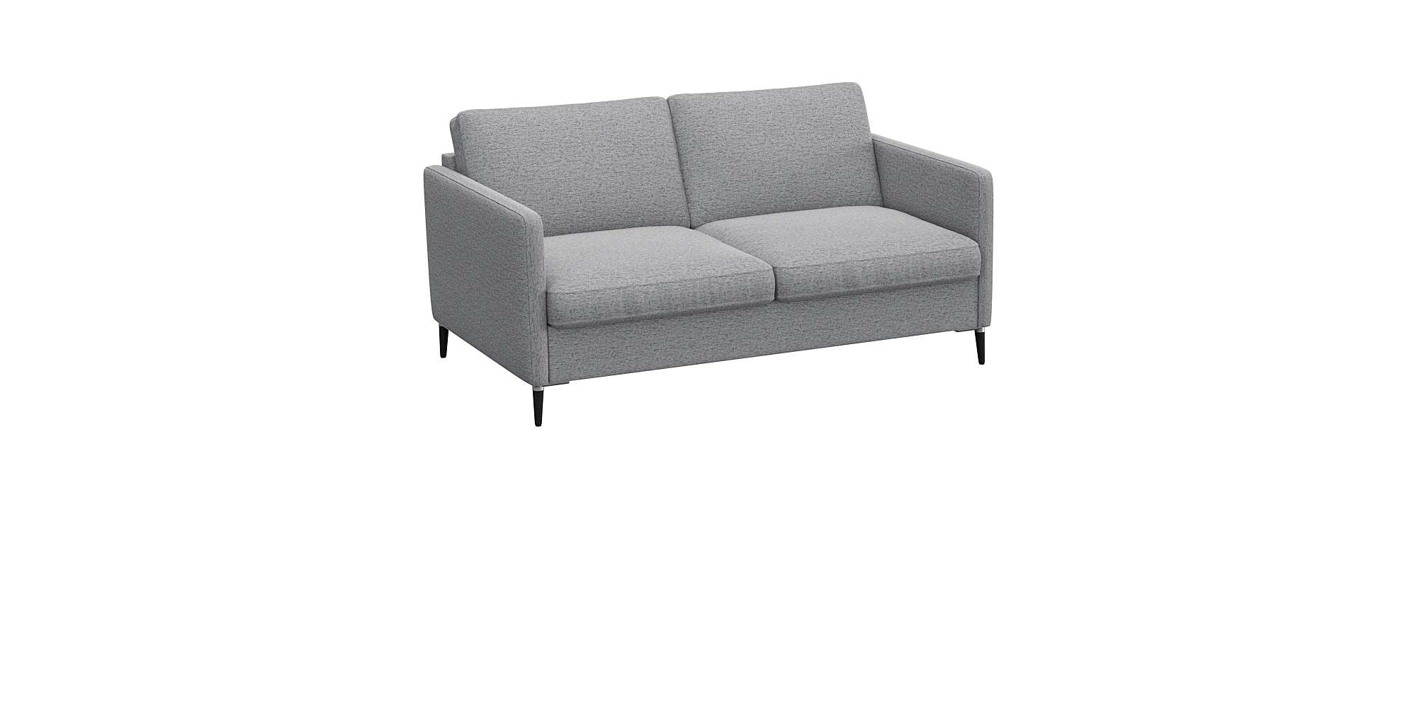 FLEXLUX 2-Sitzer »Fiore, super Sitzkomfort durch Kaltschaum im Sitz« schmale Armlehnen, Füße Alu