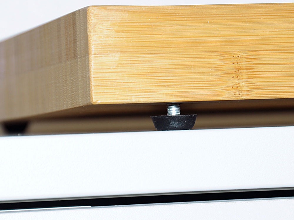 KESPER® Schneidebrett, 100% FSC®-zertifiziertem Bambus, zwei Schraubfüße - schräge Fläche