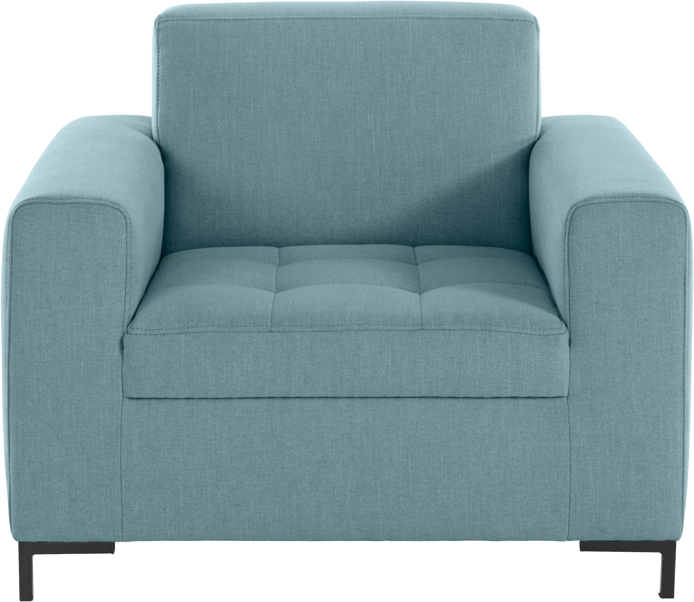 OTTO products Sessel »Grazzo Loungesessel, moderne Sitzheftung, bequemer Einzelsessel«, hochwertige Stoffe aus recyceltem Material, Steppung im Sitzbereich