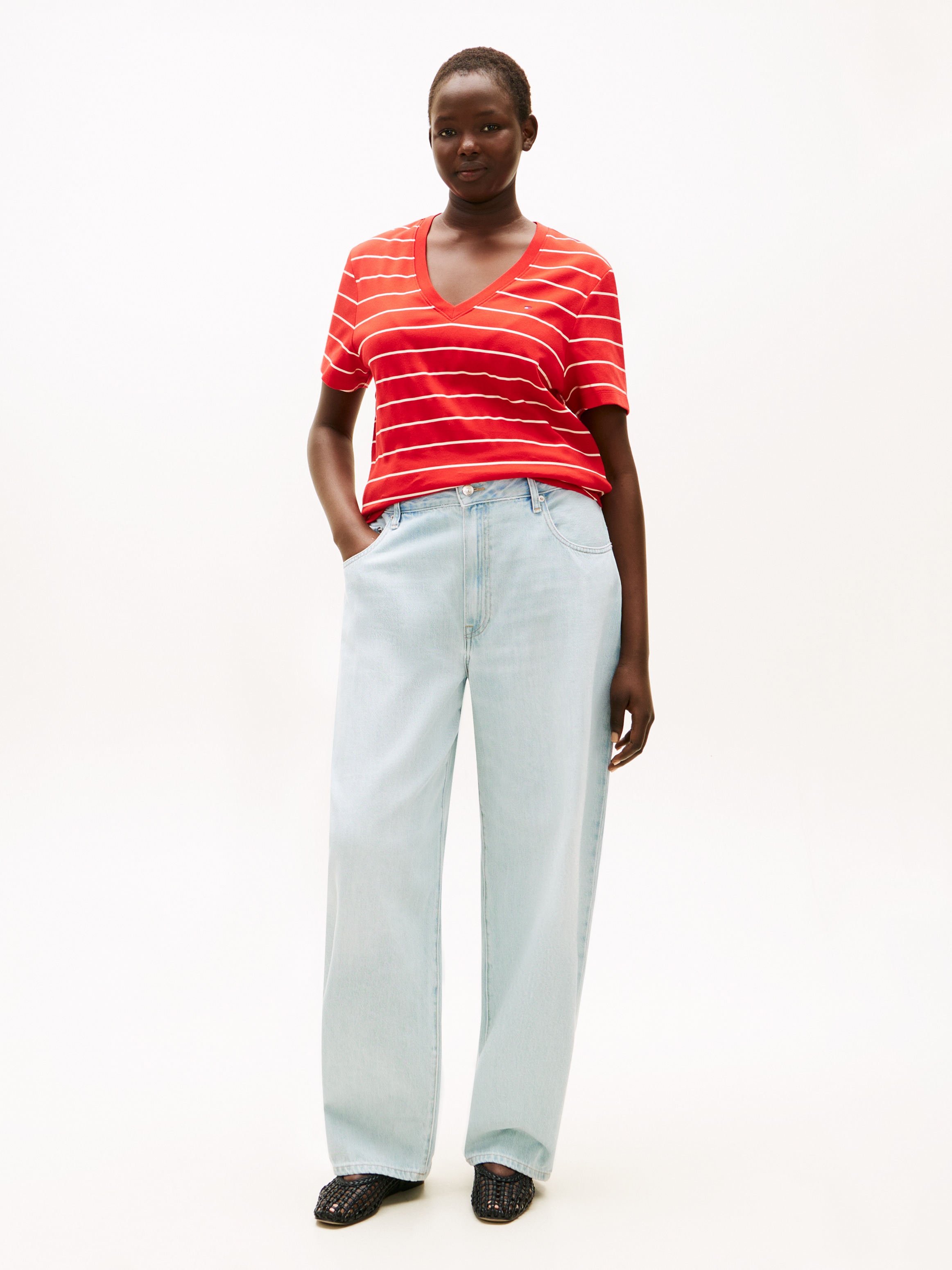 Tommy Hilfiger Curve 5-Pocket-Jeans »CRV DNM TAM BARREL RW« in großen Größen, Mid Rise im Tapered Fit