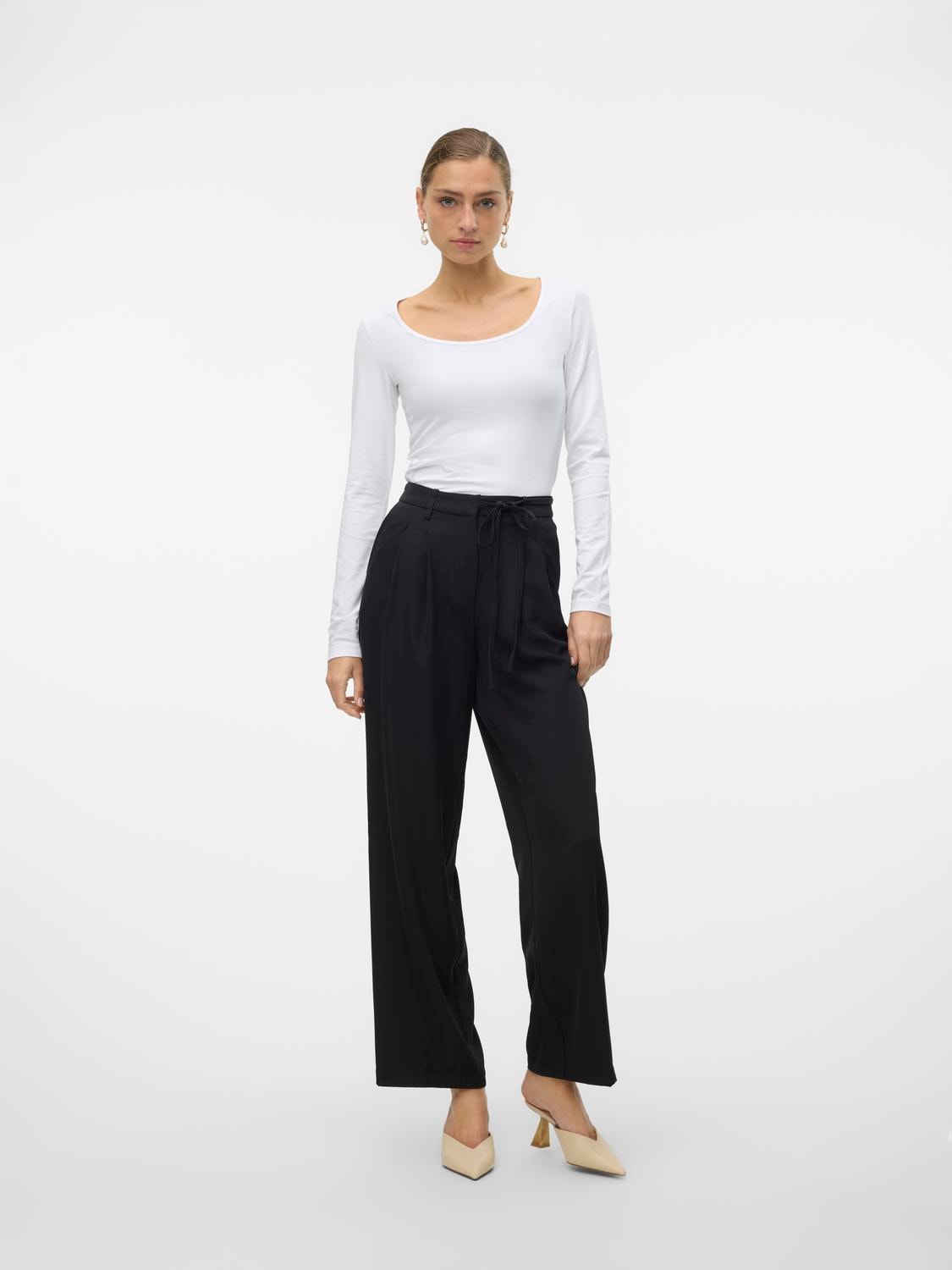 Vero Moda Langarmshirt »VMLULU LS U-NECK TOP JRS GA NOOS«
