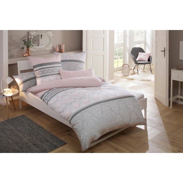 Home affaire Bettwäsche »Cremona in Renforcé, Biber (Flanell) und  PolyCotton Qualität, romantisch, verspielte Ornamente, geeignet im Winter &  Sommer, Landhausstil«, (2 tlg.) online kaufen