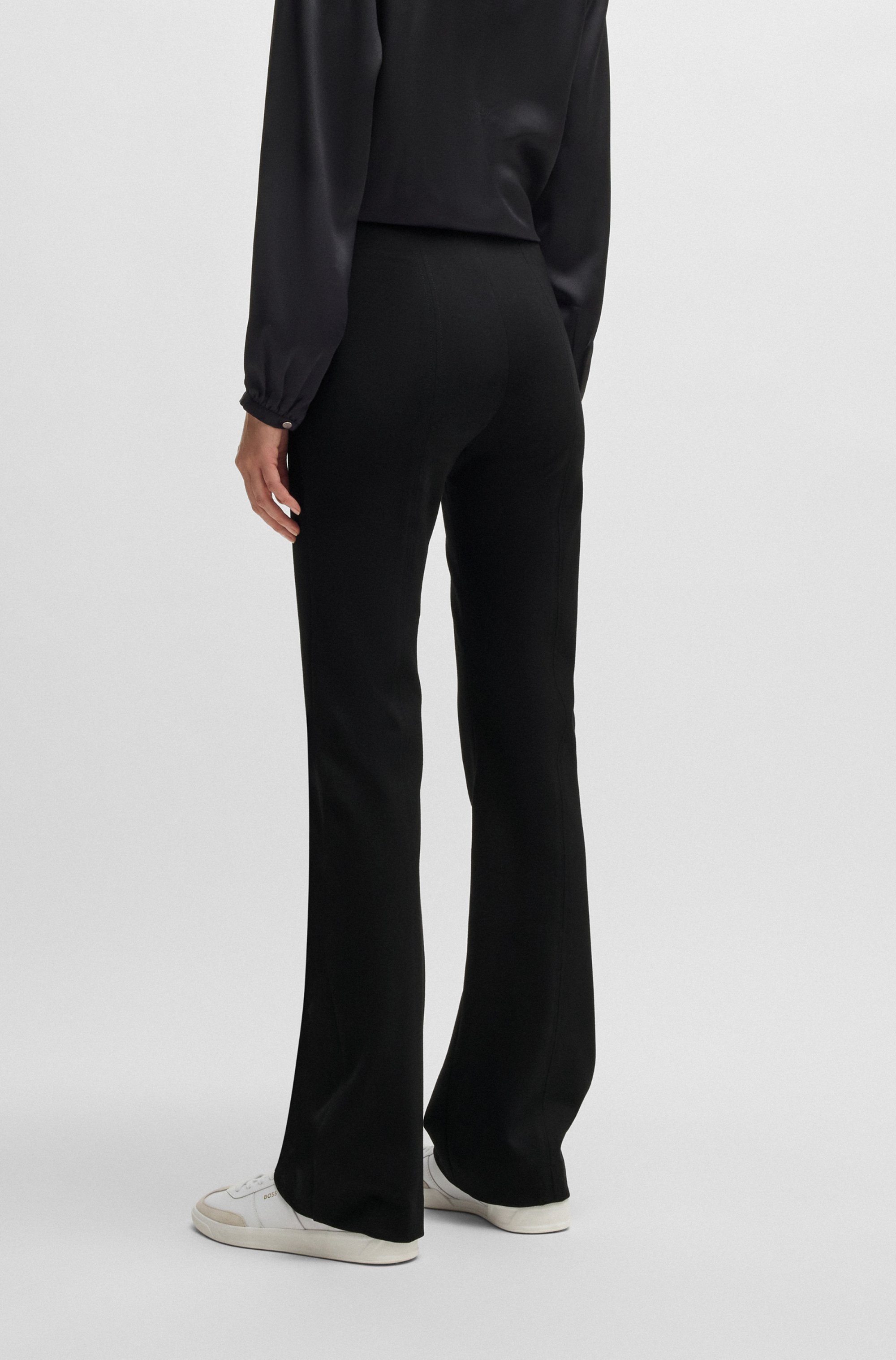 BOSS ORANGE Webhose »Taboot Premium Damenmode«, mit seitlichem Reißverschluss, flared Form, Milano Qualität Loungewear
