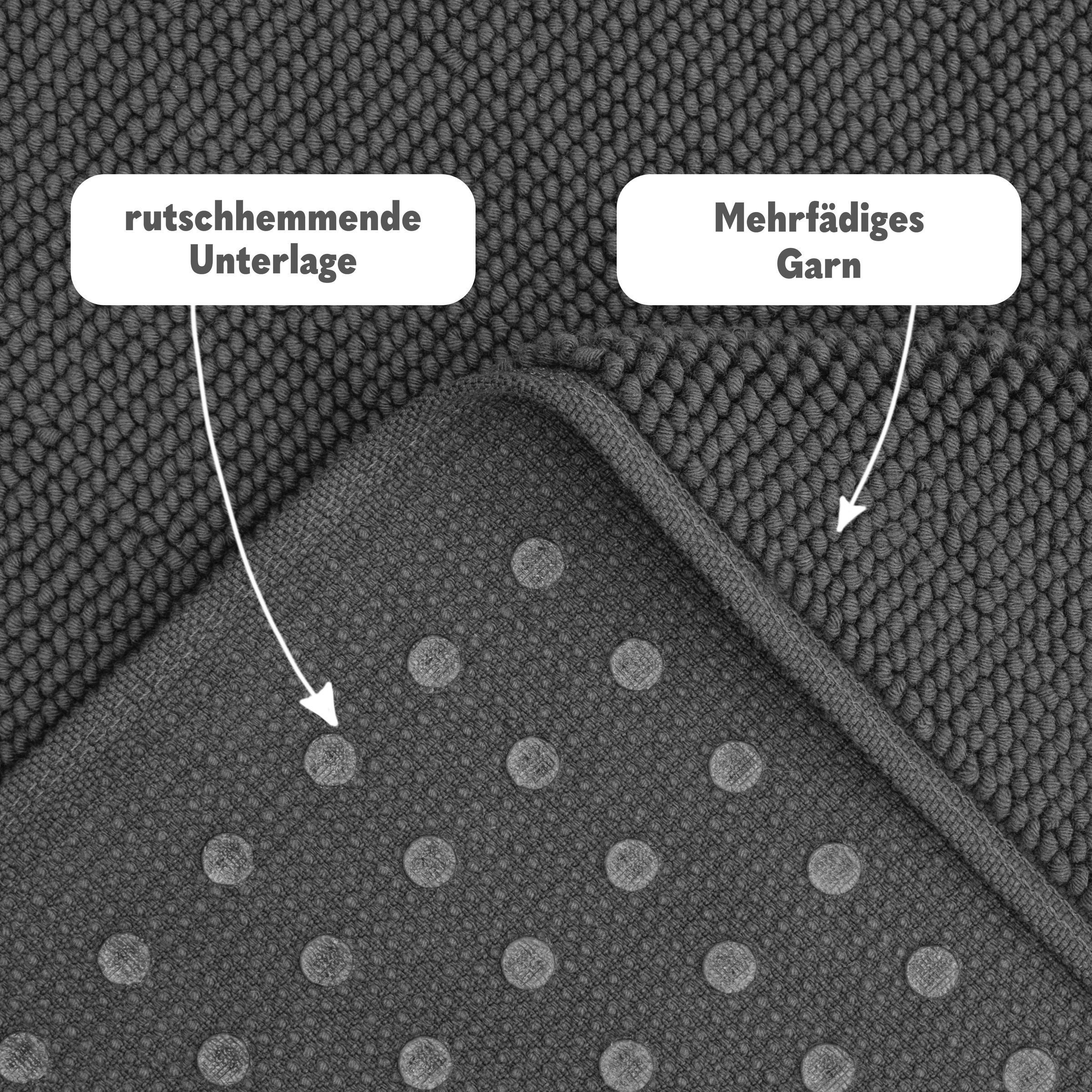 HAMMETEX Badematte »rutschfeste Badvorleger«, rutschhemmend beschichtet, strapazierfähig, einfarbig, 100% Baumwolle, in 2 Größen erhältlich