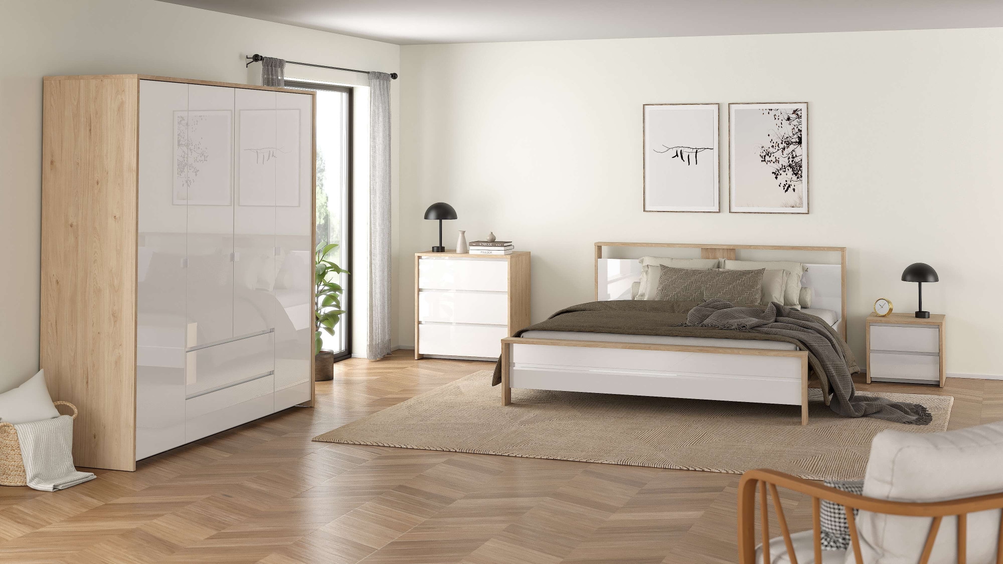Home affaire Kommode »Next Sideboard mit 3 grifflosen Schubladen« 3 geräumige Schubladen für übersichtliche Aufbewahrung