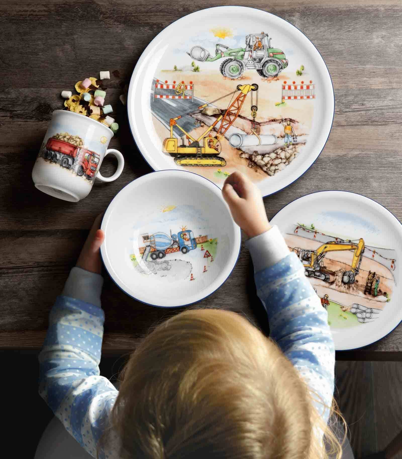 Seltmann Weiden Kindergeschirr-Set »Kindergeschirr Set Compact Auf der Baustelle bunt«