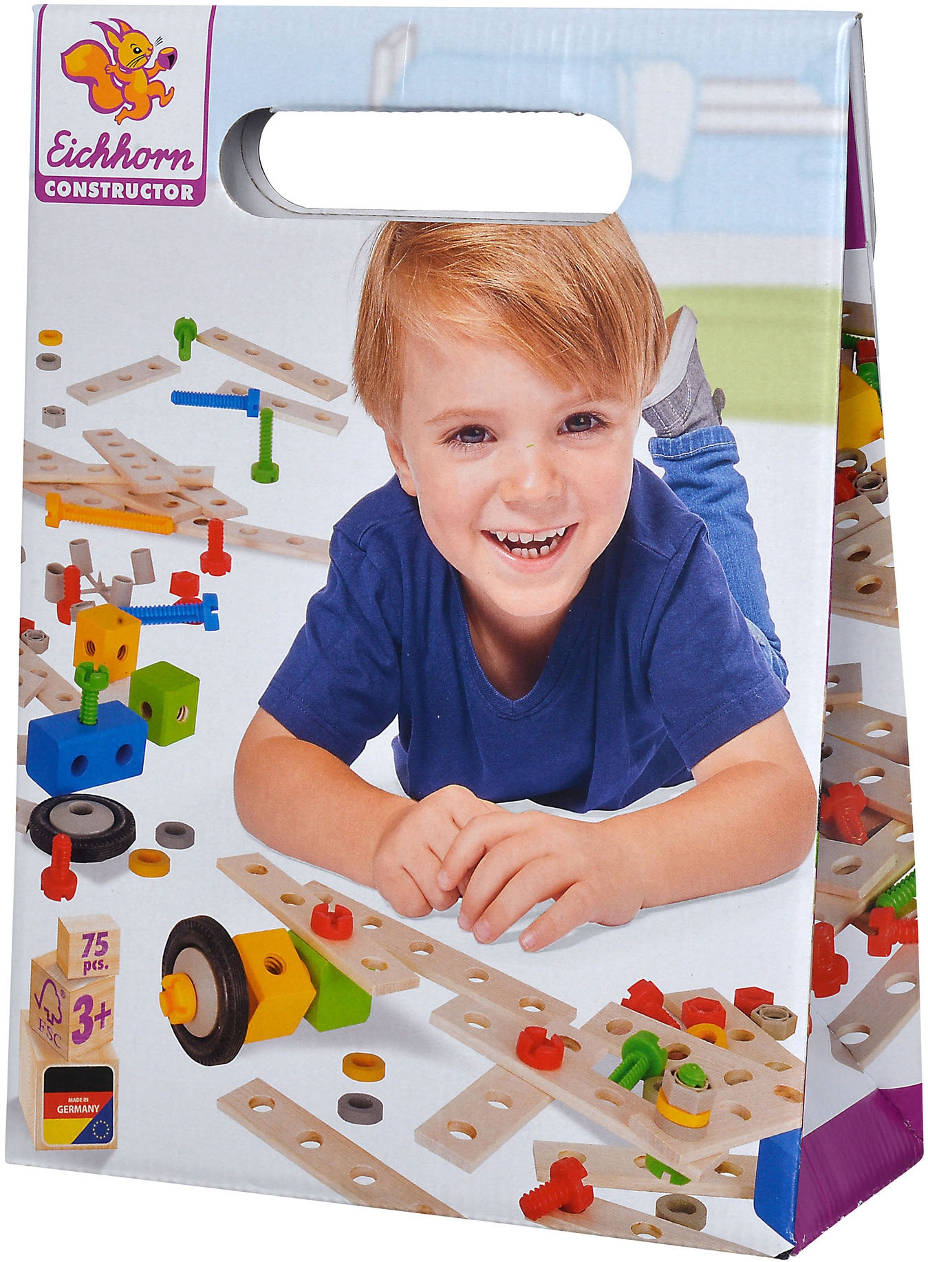 Eichhorn Konstruktionsspielsteine »Constructor Tuning Set, 75-tlg.«, (75 St.), Made in Germany, FSC®- schützt Wald - weltweit