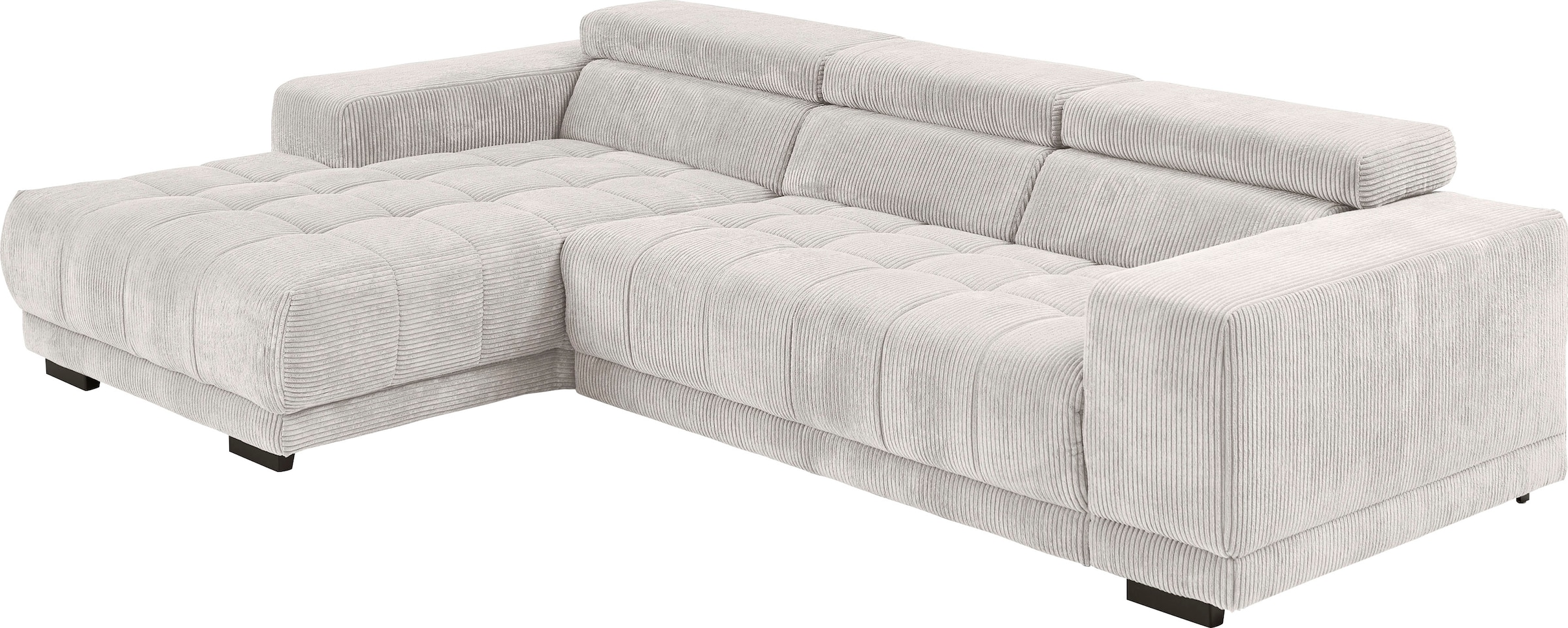 Die PlanBar Ecksofa »MP-IN15053 L-Form schmaler Schenkel« mit Kopfteilverstellung, wahlweise mit manueller Vorziehbank