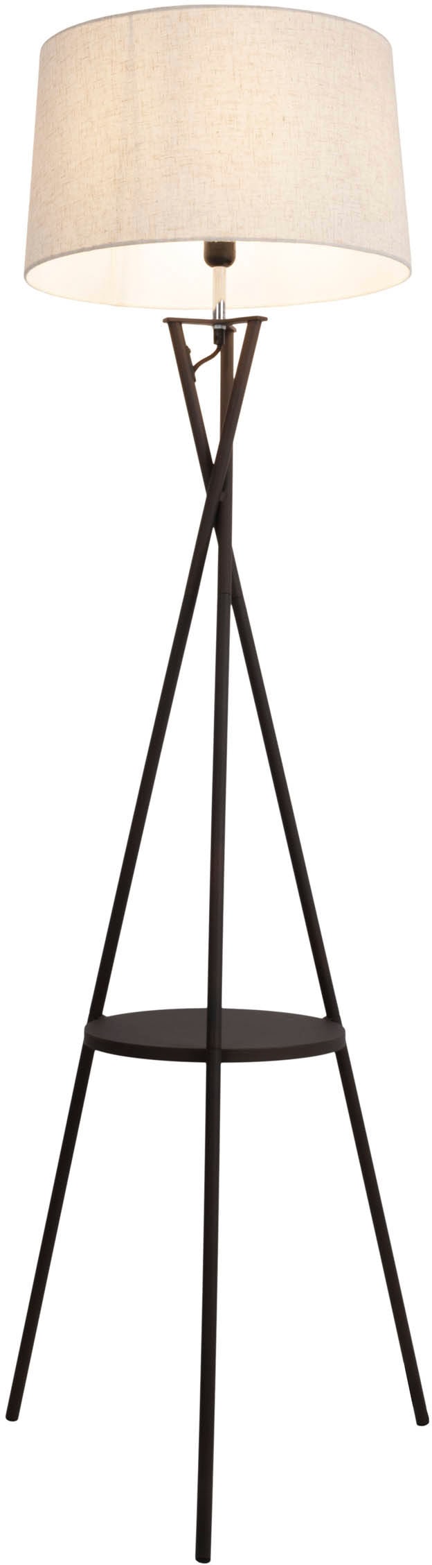näve Stehlampe »Tora«, 1 flammig, Leuchtmittel E27 | ohne Leuchtmittel, mit integriertem Tisch, Gestell rost, Zuleitung schwarz, exkl. 1x E27