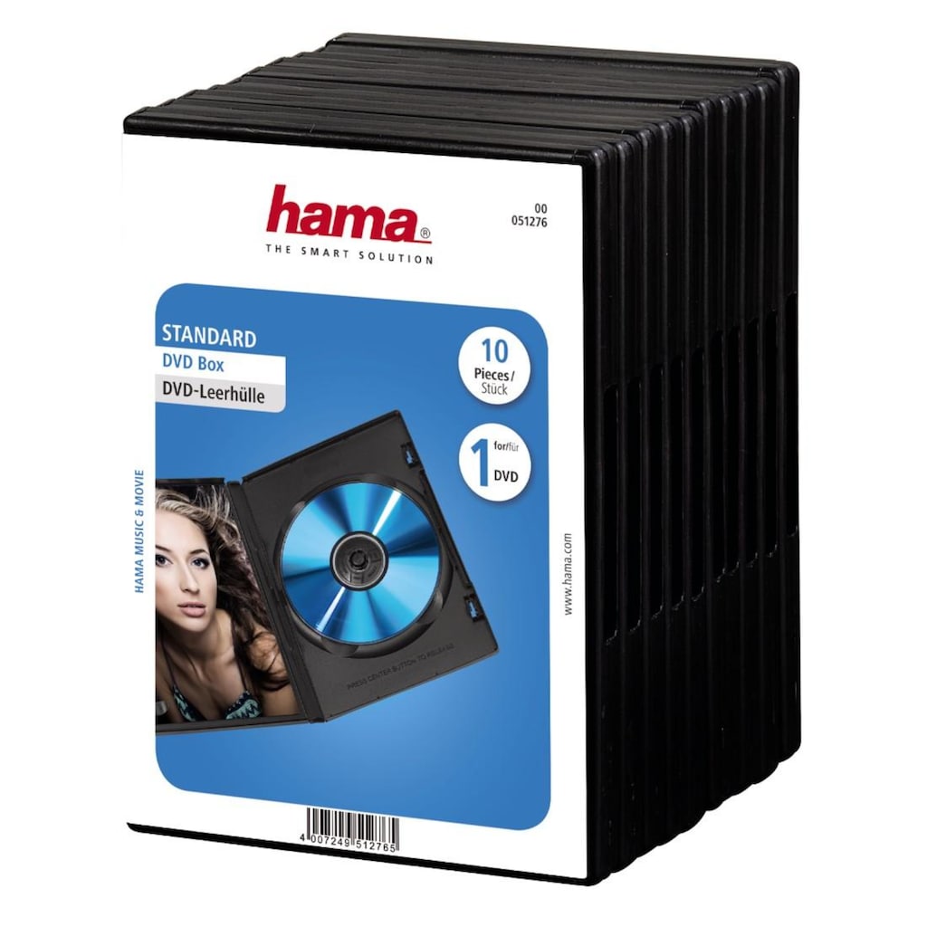 Hama DVD-Hülle »DVD Leerhülle Standard, 10er-Pack, Schwarz, Schutzhülle, Schutzcover«