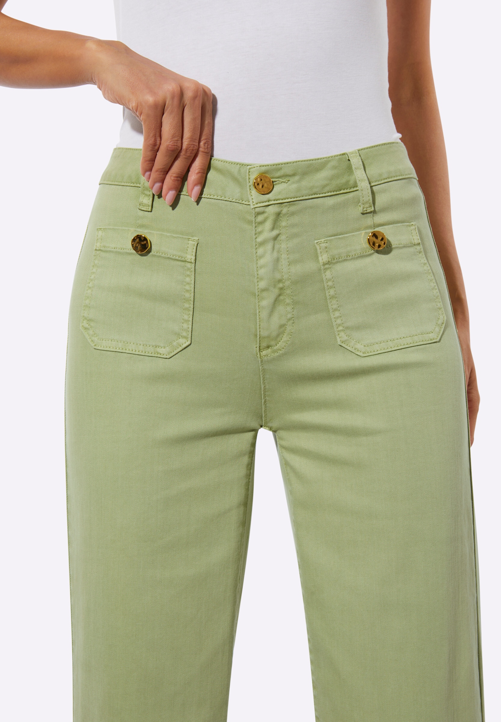 creation L Bequeme Jeans »Lyocell-Baumwoll-Jeans Jeans mit weit geschnittenen Beinen«