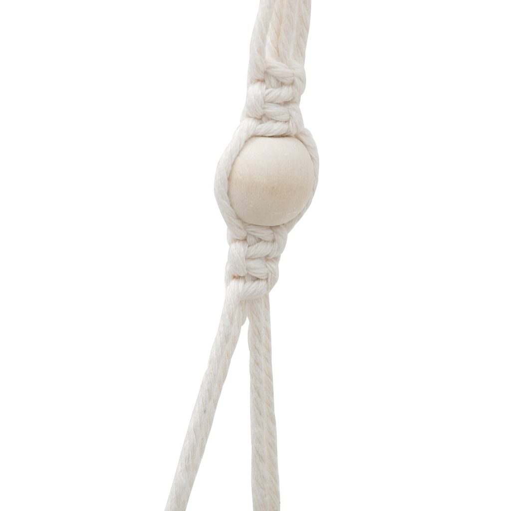 Timbers Hängewindlicht »Kerzenhalter Eulonia zum Hängen«, (1 St.), Makramee, aus Glas und Baumwolle, Ø 10,5 cm