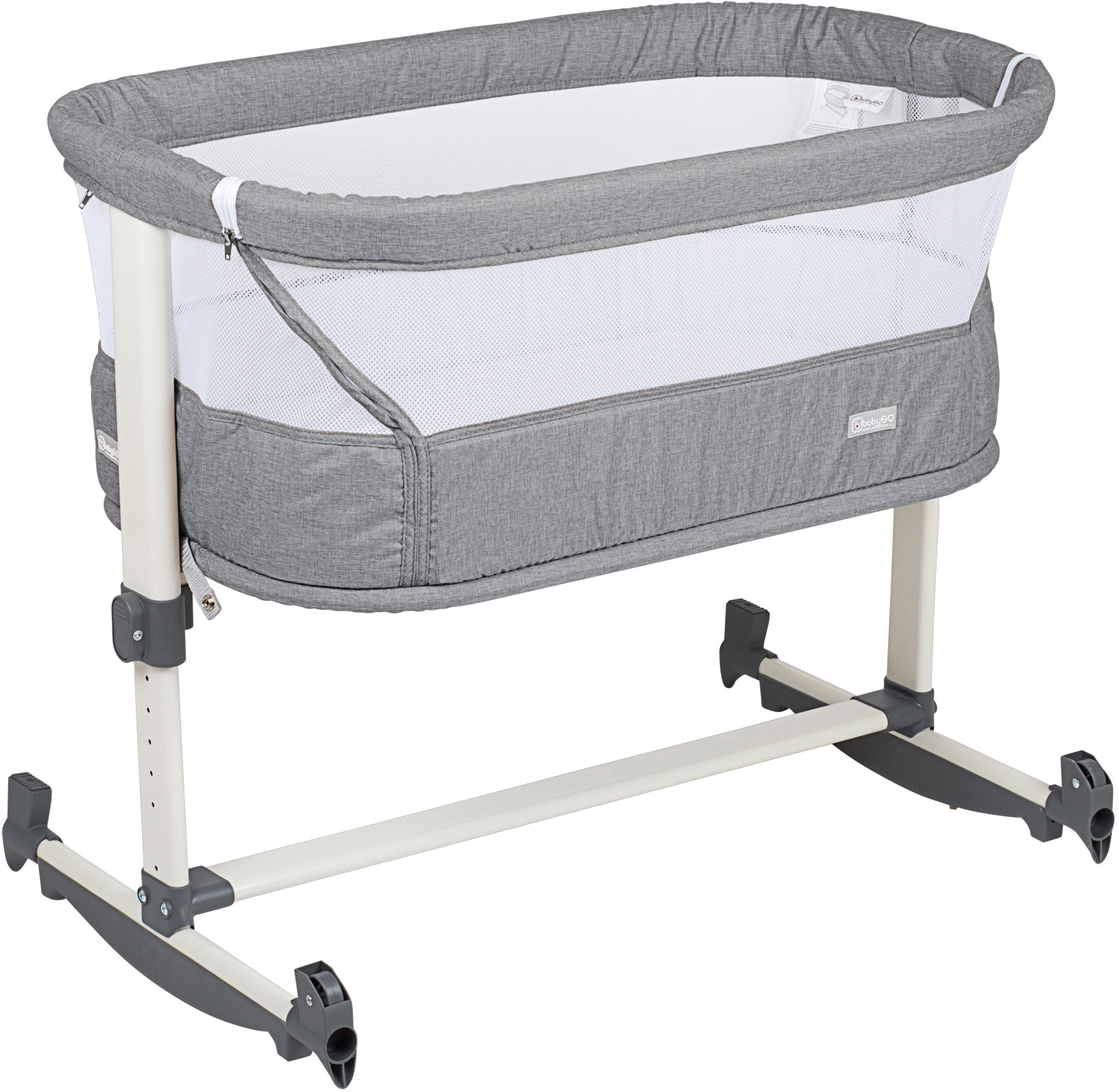 BabyGo Beistellbett »Vivaldi, grey«