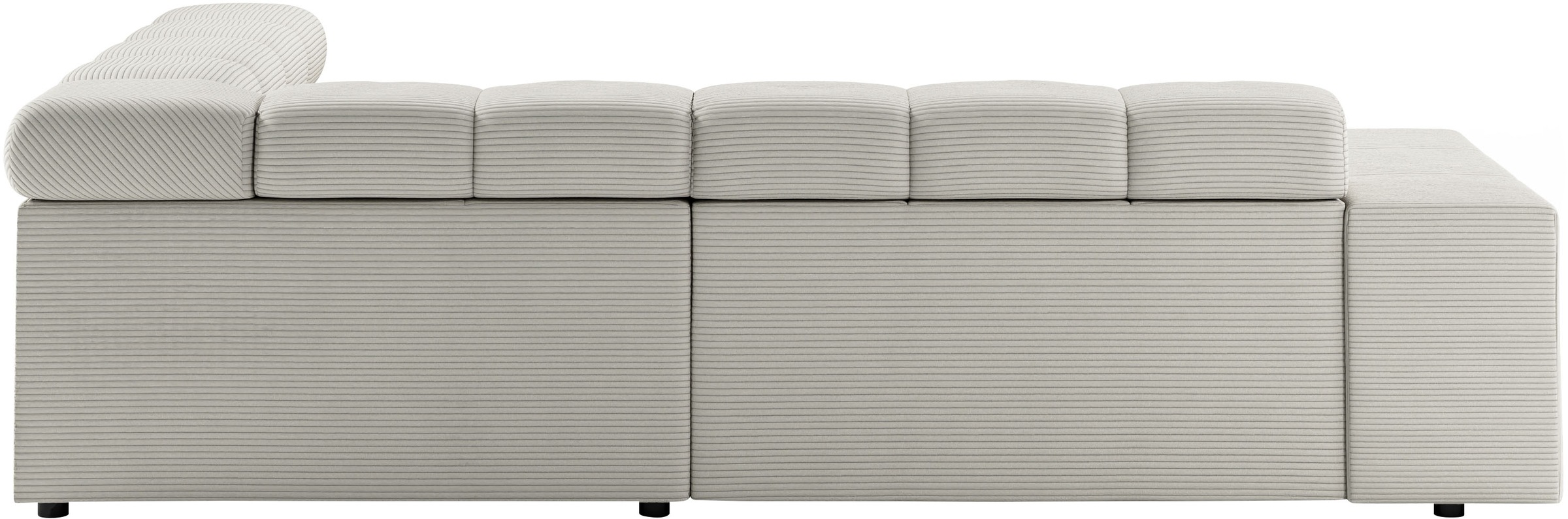 Home affaire Ecksofa »Ancona, incl. Kopfteilverstellung + 3 Zierkissen, L-Form, Breite 249cm« wahlweise motorische Sitztiefenverstellung, B/T(H: 249/215/70 cm