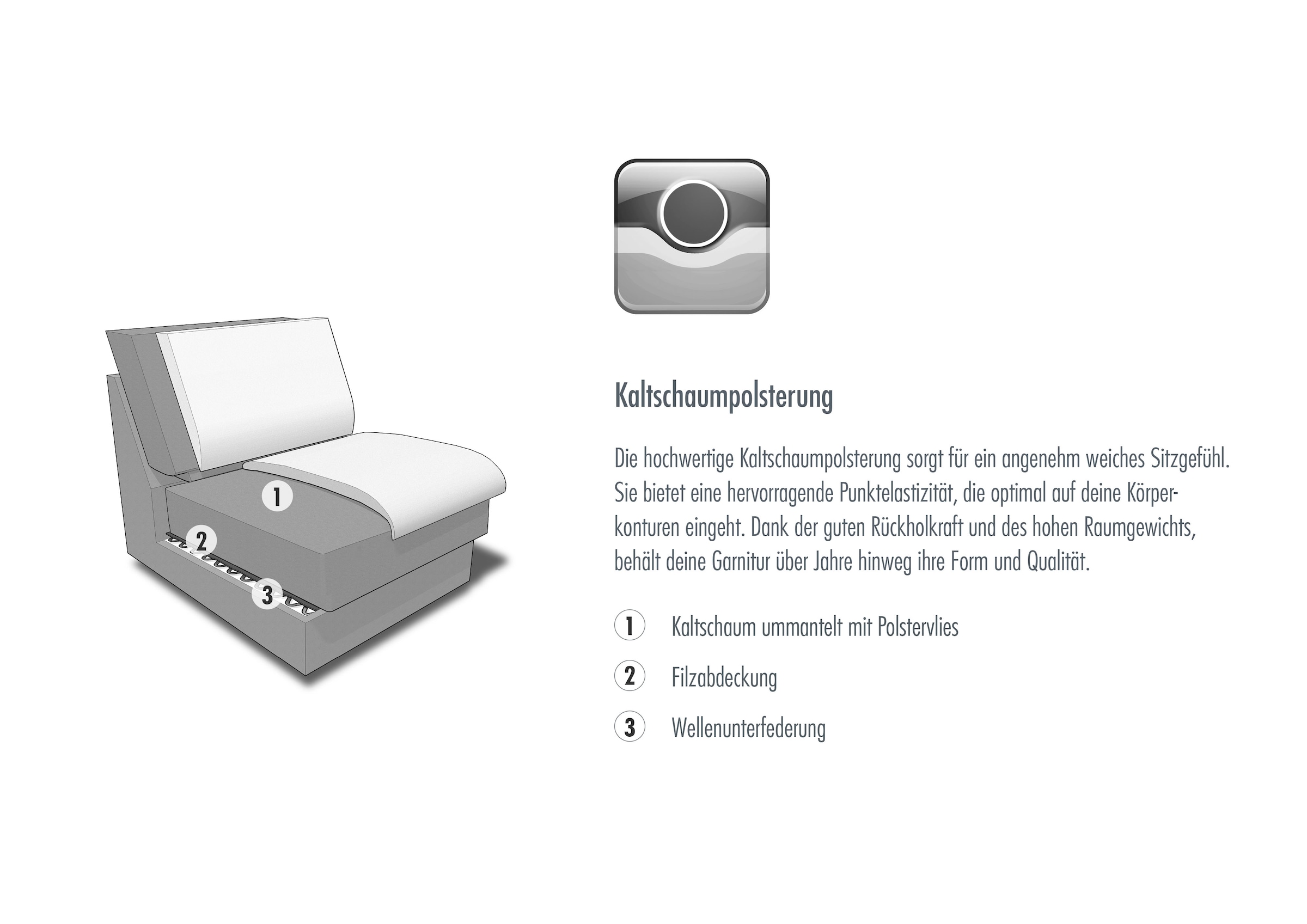Die PlanBar Ecksofa »MP-IN18012 L-Form mit Kaltschaum-Polsterung« Sitztiefenverstellung, optional Kopfteilverstellung & Schlaffunktion