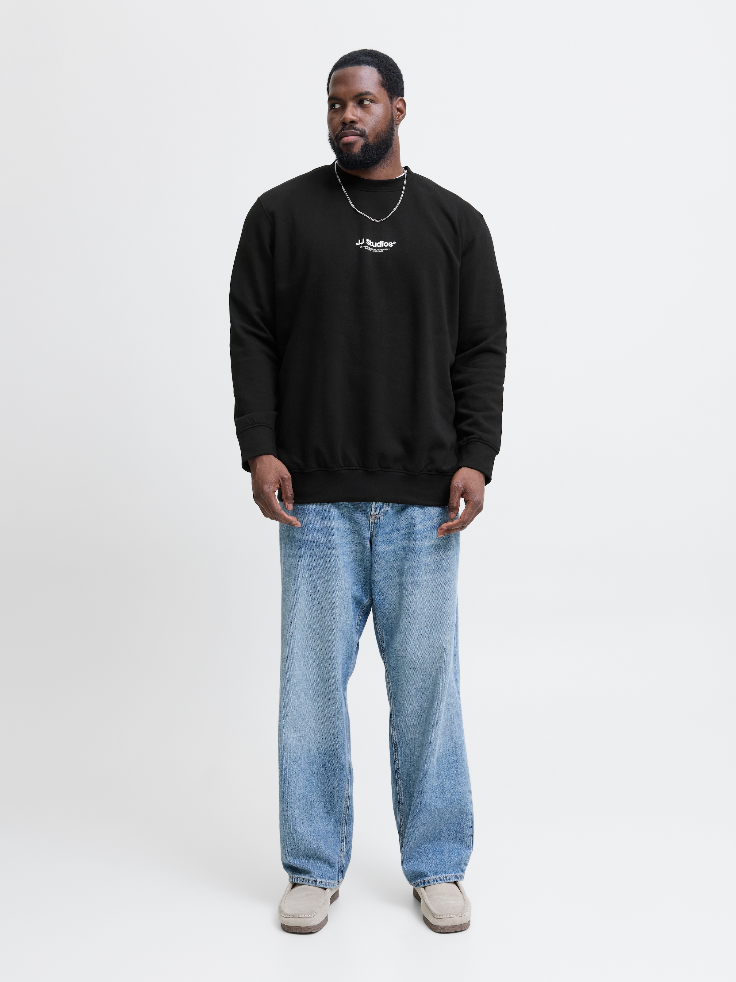 Jack & Jones PlusSize Sweatshirt »JJESOHO SWEAT CREW NECK NOOS PLS«, Baumwollmischung, regular fit
