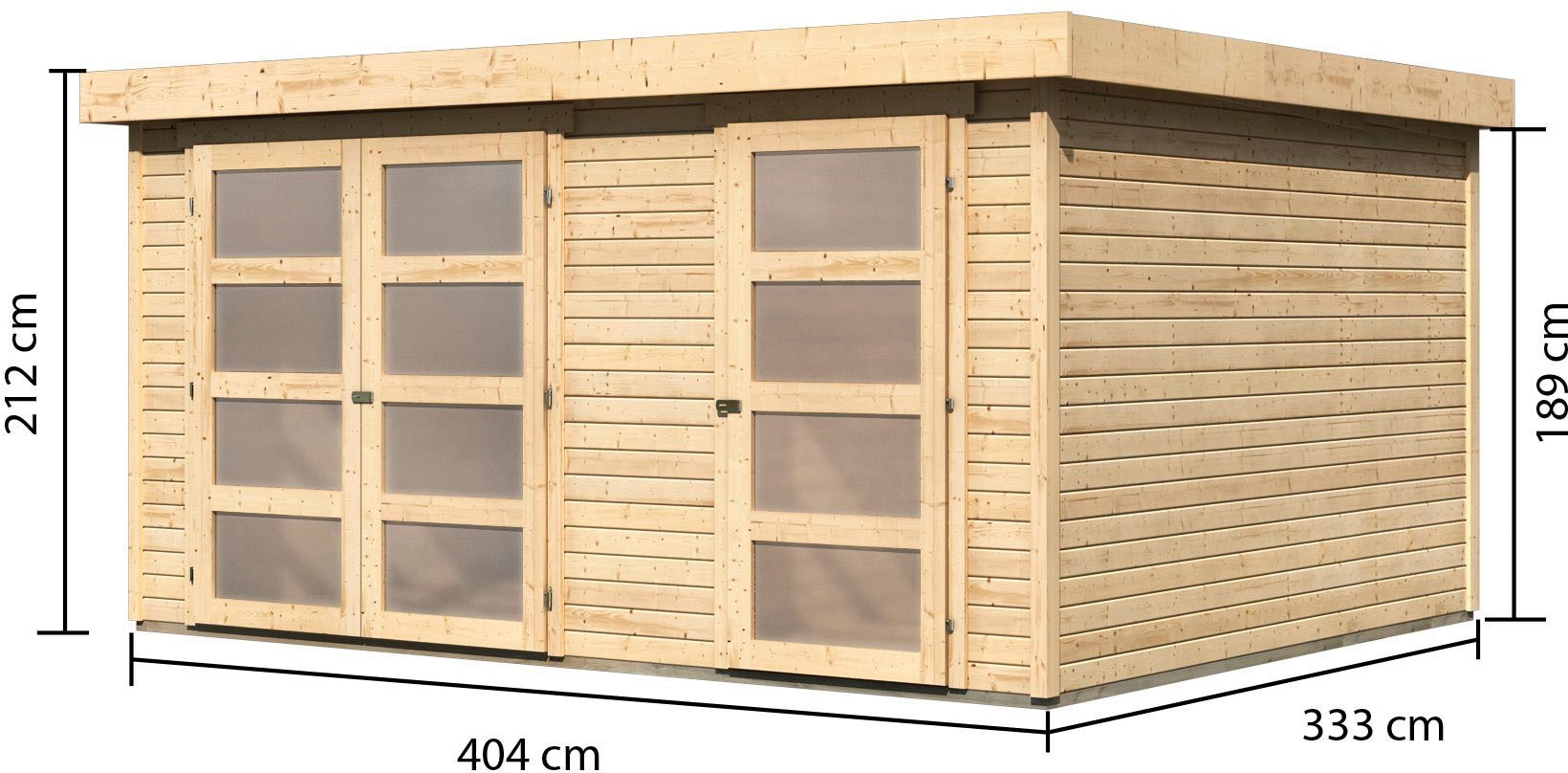 Karibu Gartenhaus »Mühlentrup 3« terragrau oder naturbelassen