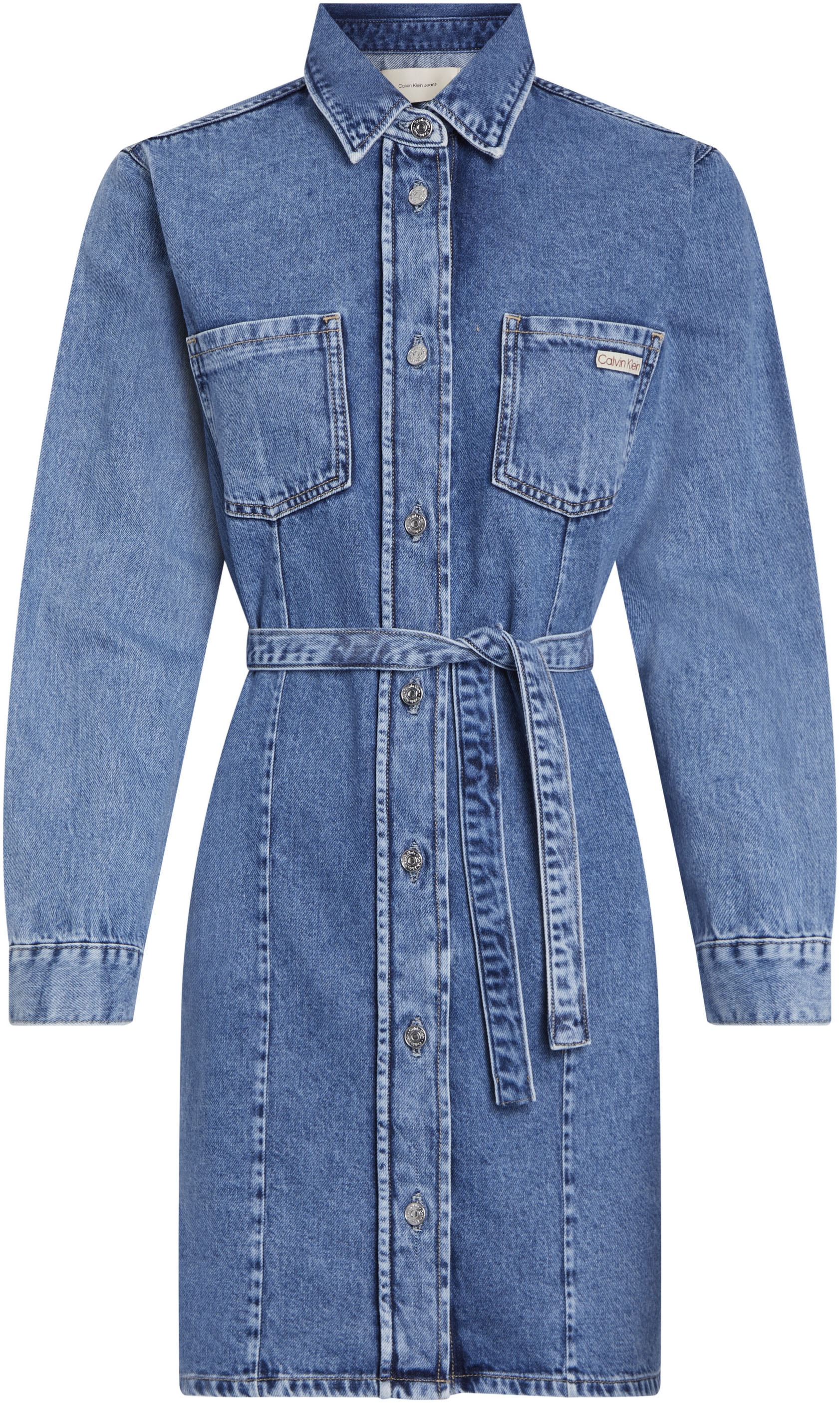 Calvin Klein Jeans Jeanskleid »BELTED SHIRT DRESS«, mit Logopatch