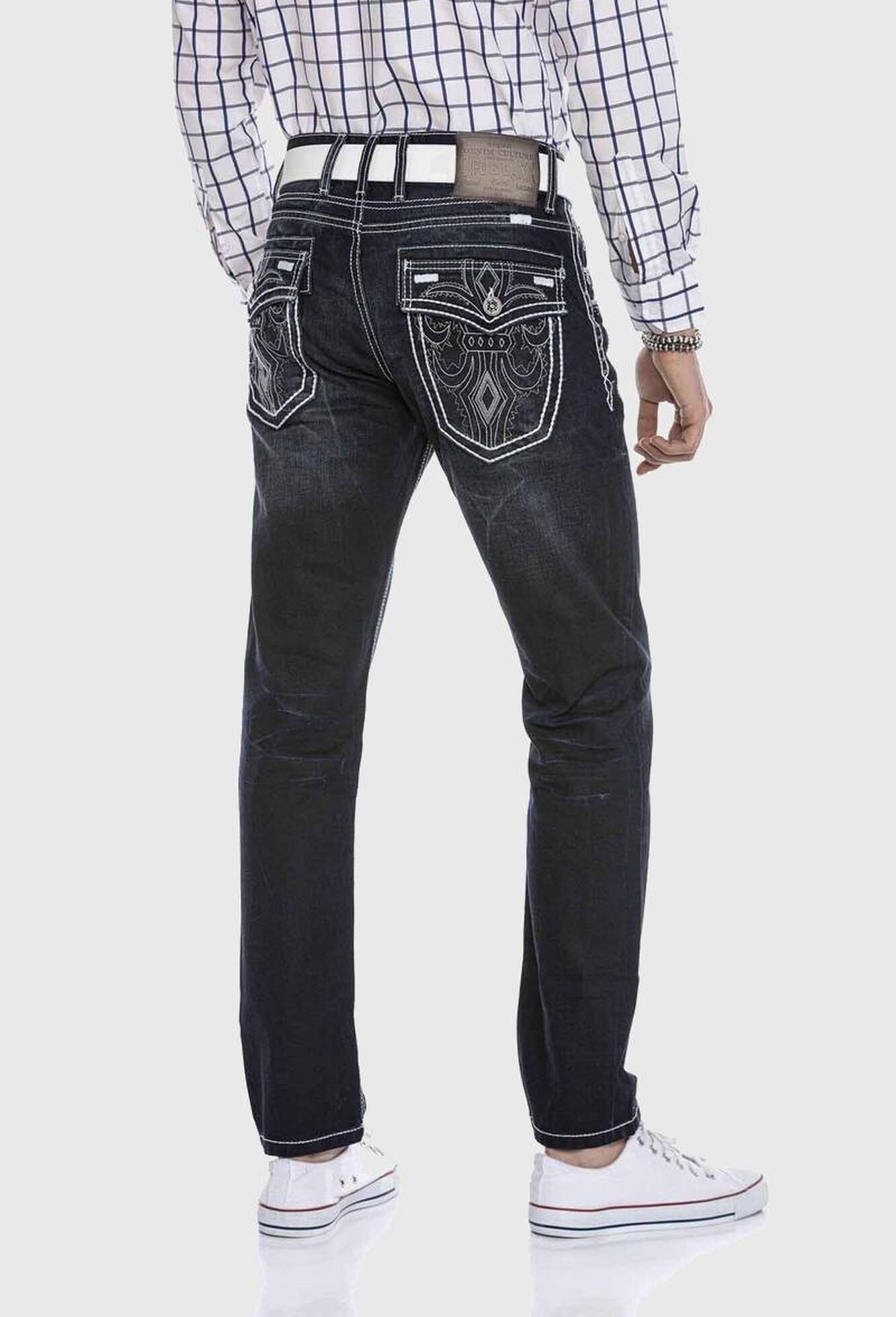 Cipo & Baxx Regular-fit-Jeans »Cipo & Baxx Jeans« mit Kontrastnähten