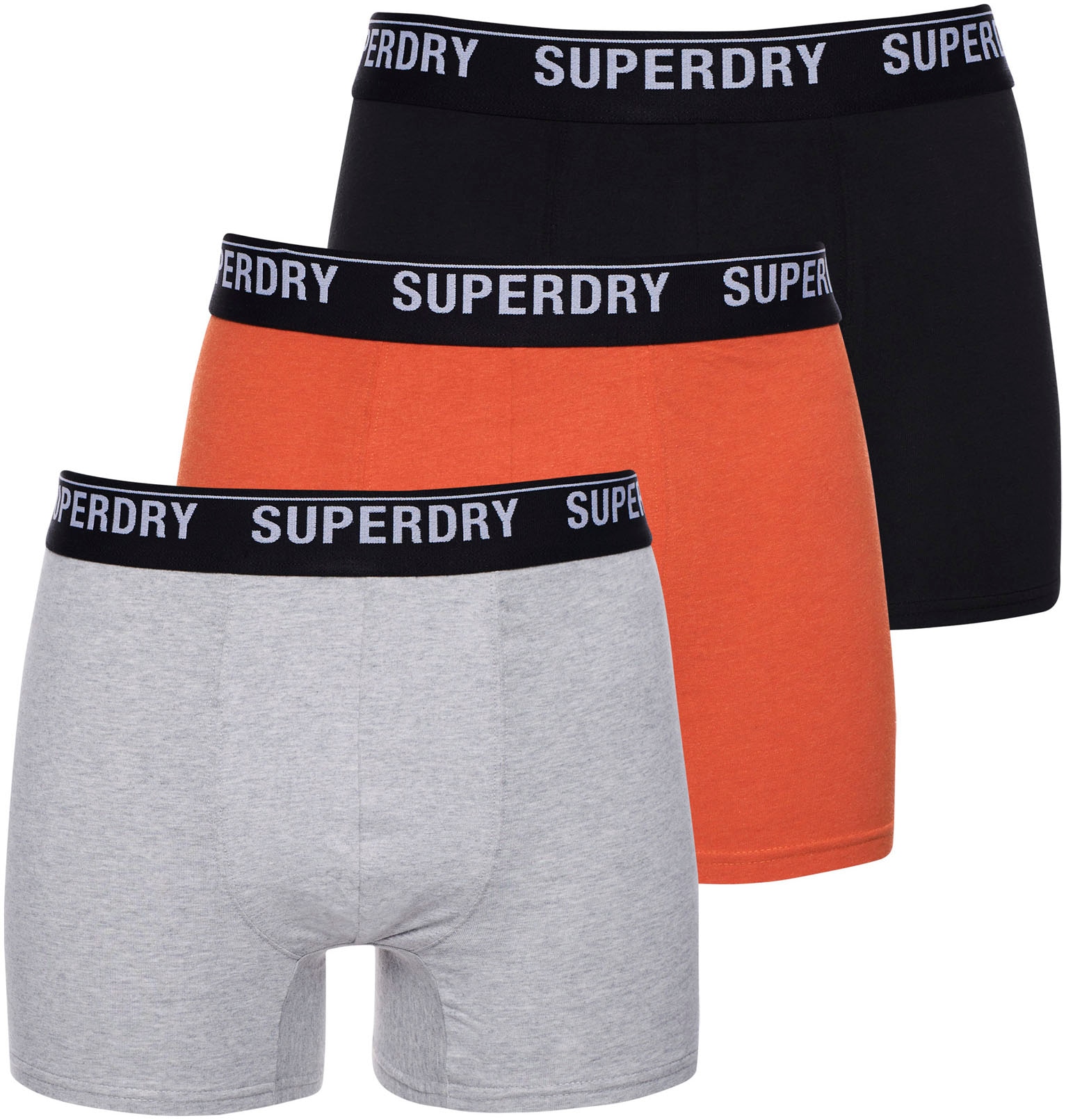 Superdry Langer Boxer »SD lg Boxer web wb 3x«, (3 St., 3er-Pack), mit Logo Webbund