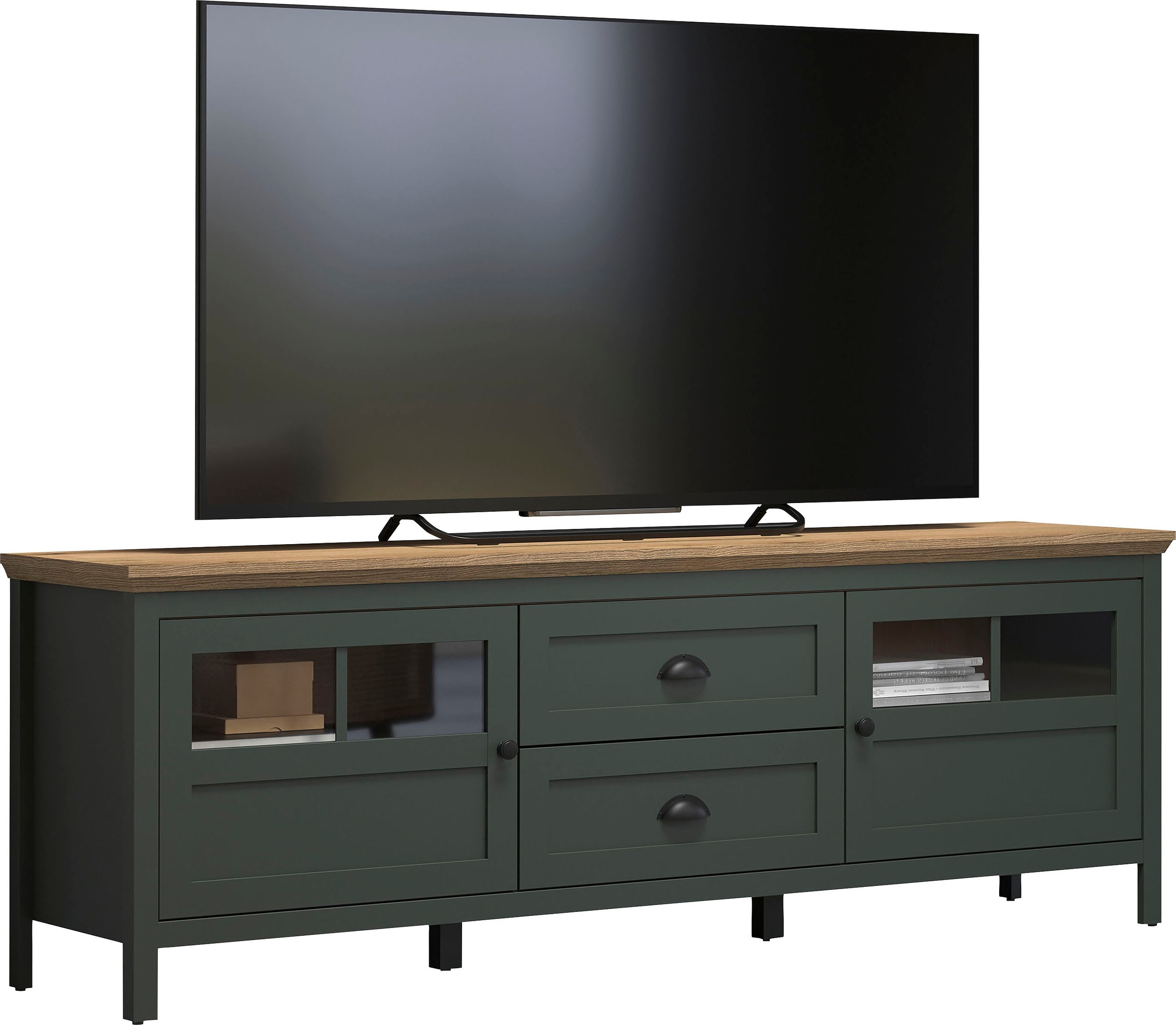Home affaire TV-Board »Vienna« 1 Stk. tlg. Lowboard mit Beleuchtung und Vollauszug-Schublade - B/T/H 184/45/64 cm