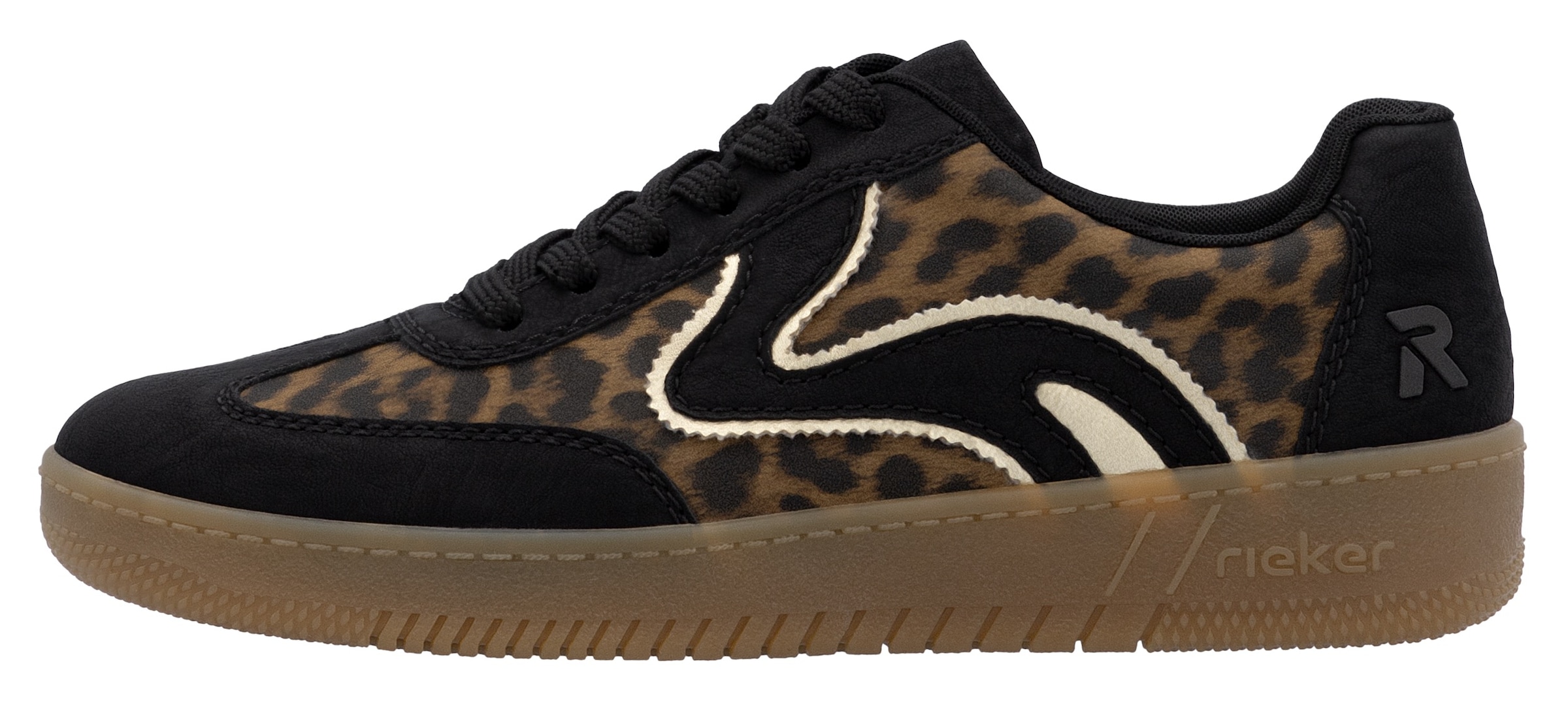 RIEKER Sport Plateausneaker, Freizeitschuh, Halbschuh, Schnürschuh in veganer Verarbeitung
