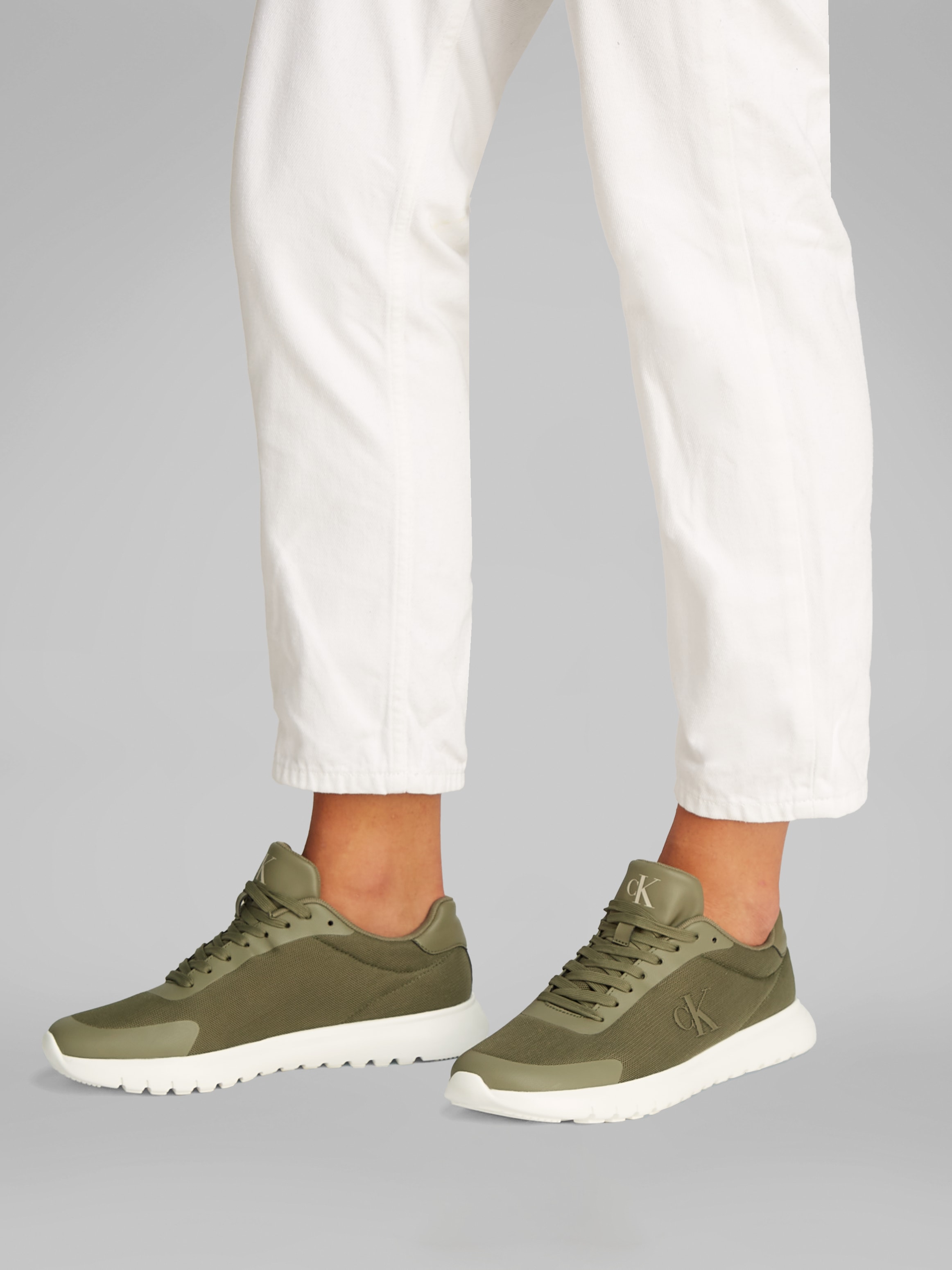 Calvin Klein Jeans Sneaker »3 EVA RUNNER MESH«, Freizeitschuh, Halbschuh, Schnürschuh mit Kontrastbesatz