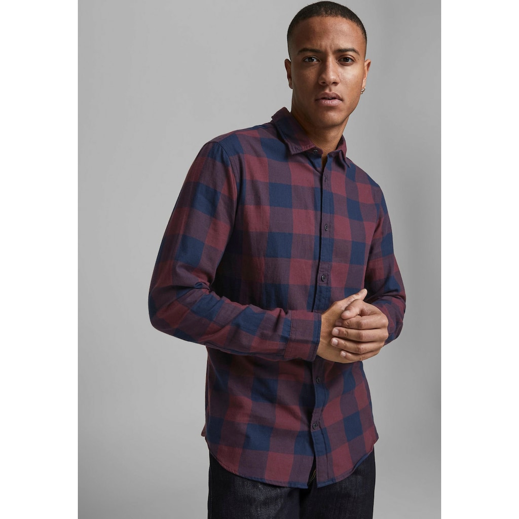 Jack & Jones Karohemd »JJ JJEGINGHAM TWILL SHIRT L/«