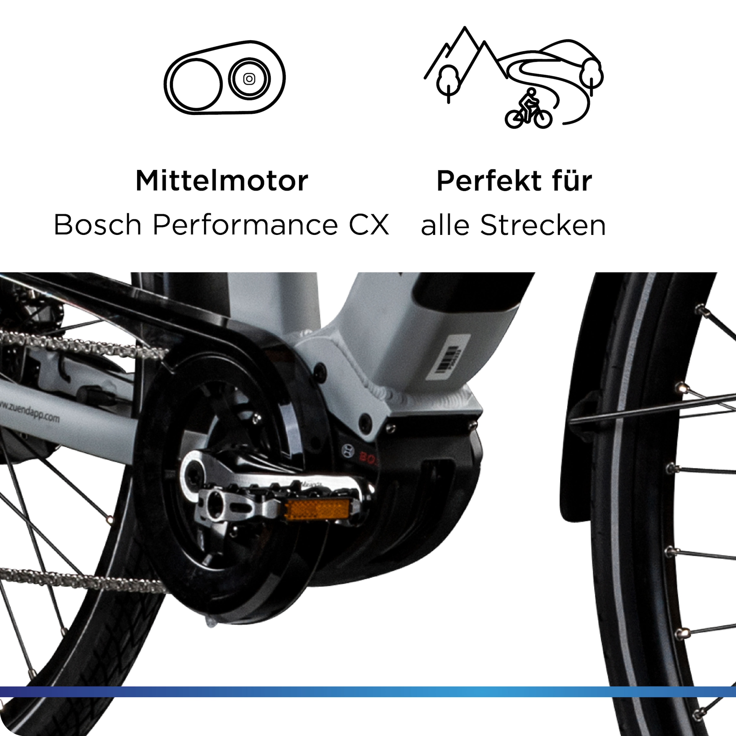 Zündapp E-Bike »X400«, 11 Gang, Shimano, Deore XT, Mittelmotor 250 W, Pedelec, Elektrofahrrad für Damen u. Herren