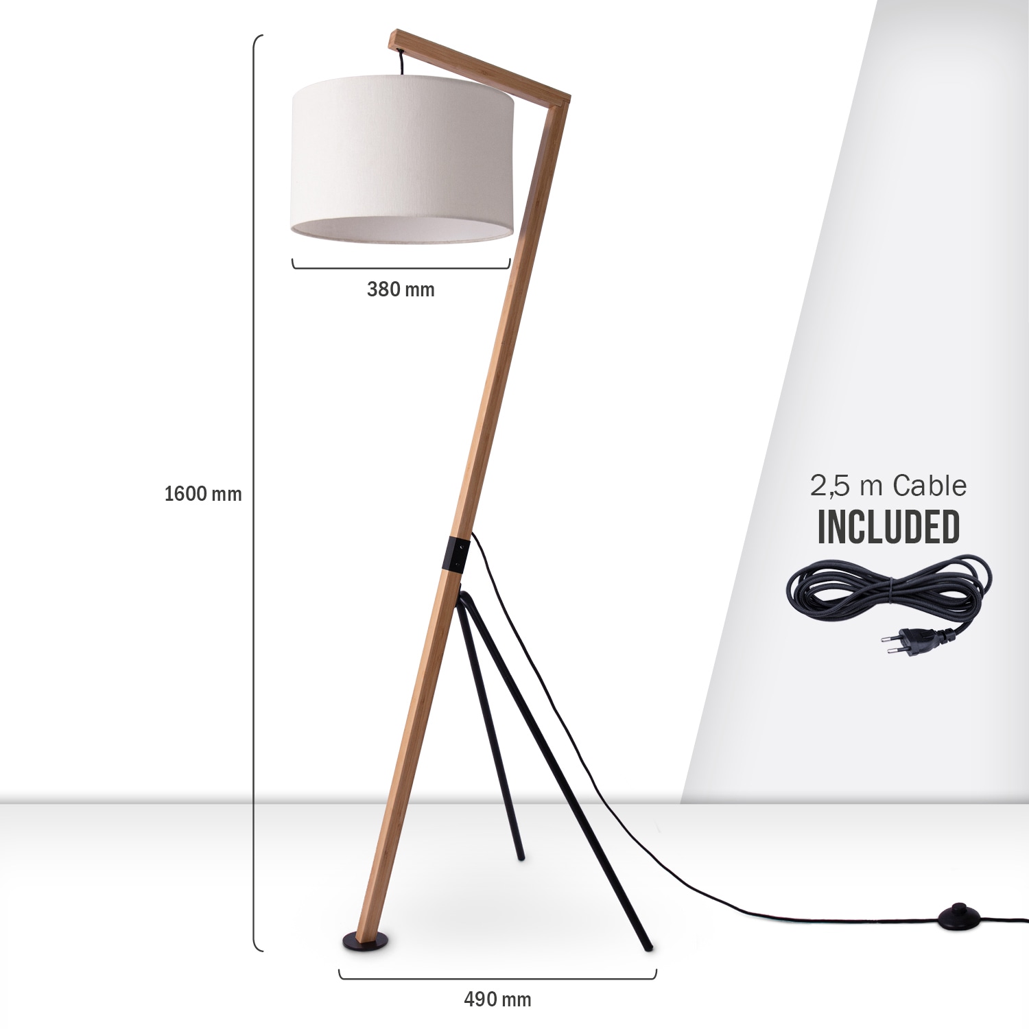 Paco Home Stehlampe »GALLOW«, Holz 3 Wohnzimmer online 1 E27 Garantie Metall mit Dreibein flammig-flammig, Modern Galgen Jahren Vintage kaufen | XXL