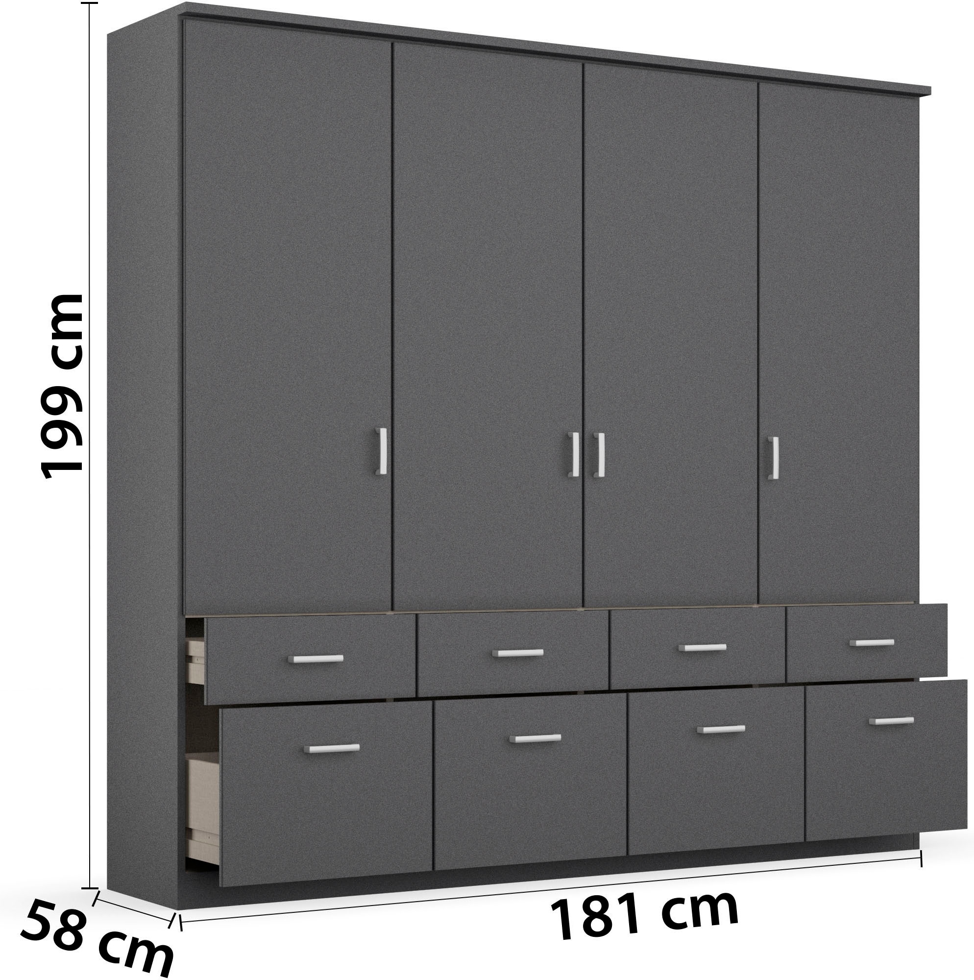 rauch Kleiderschrank »Kleiderschrank Schrank Garderobe deckenhoher Schrank BREMEN«, in vielen Farben und Ausführungen MADE IN GERMANY