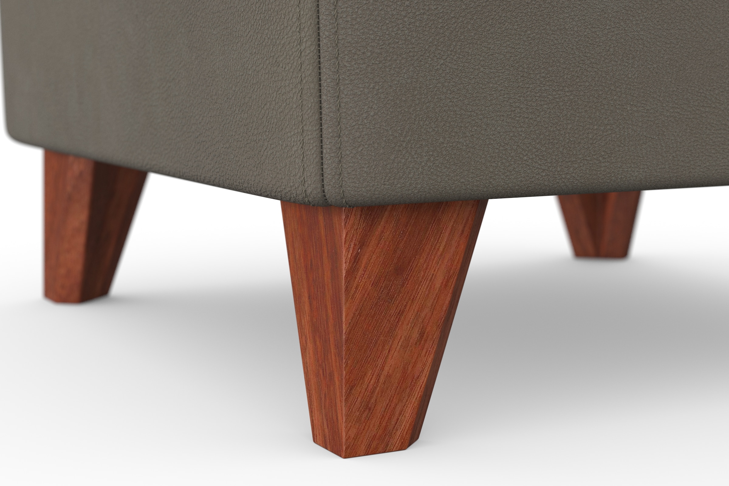 machalke® Hocker »amadeo«, Lederhocker mit wengefarbenen Beinen