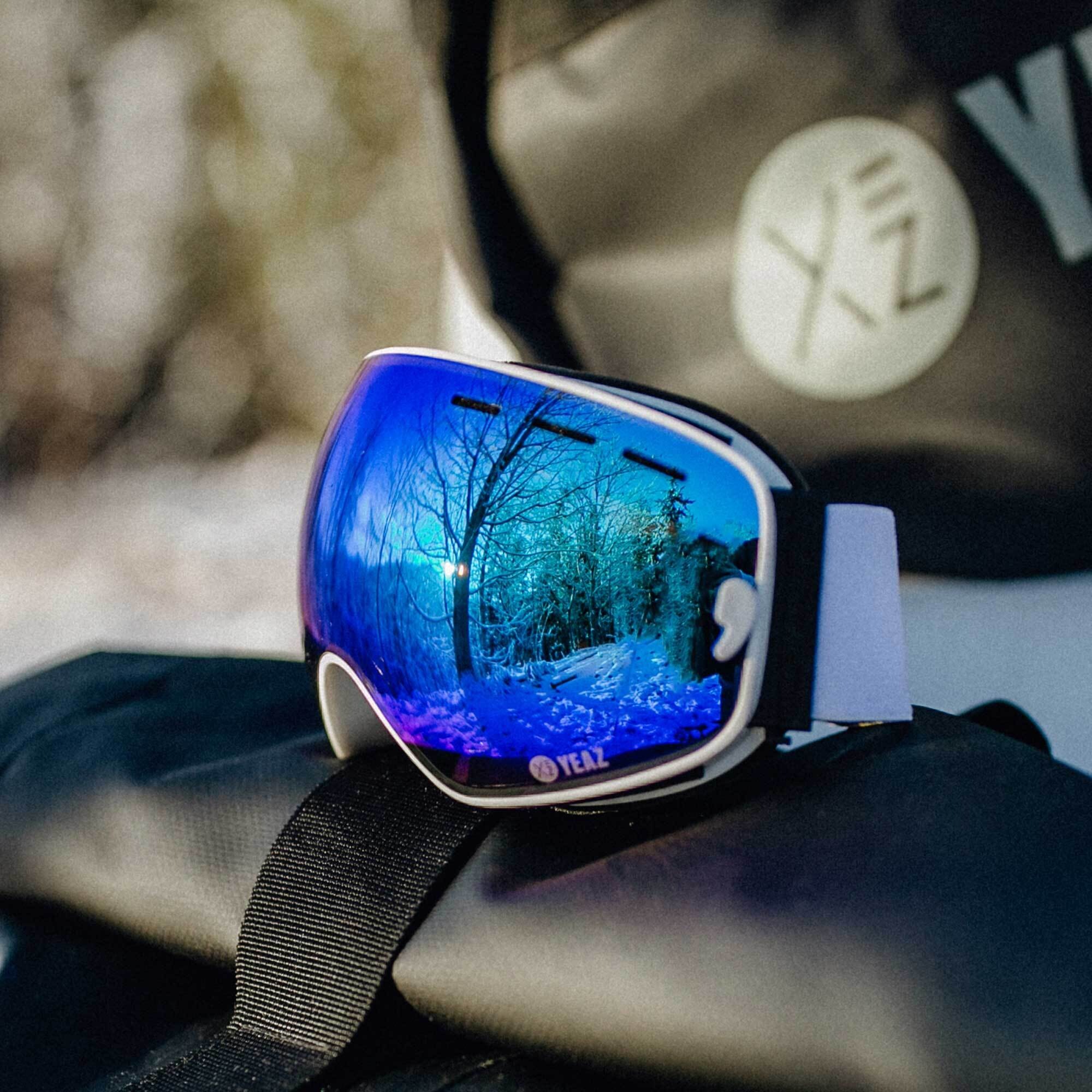 YEAZ Snowboardbrille »Ski- Snowboardbrille mit Rahmen blau/pink verspiegelt XTRM-SUMMIT«