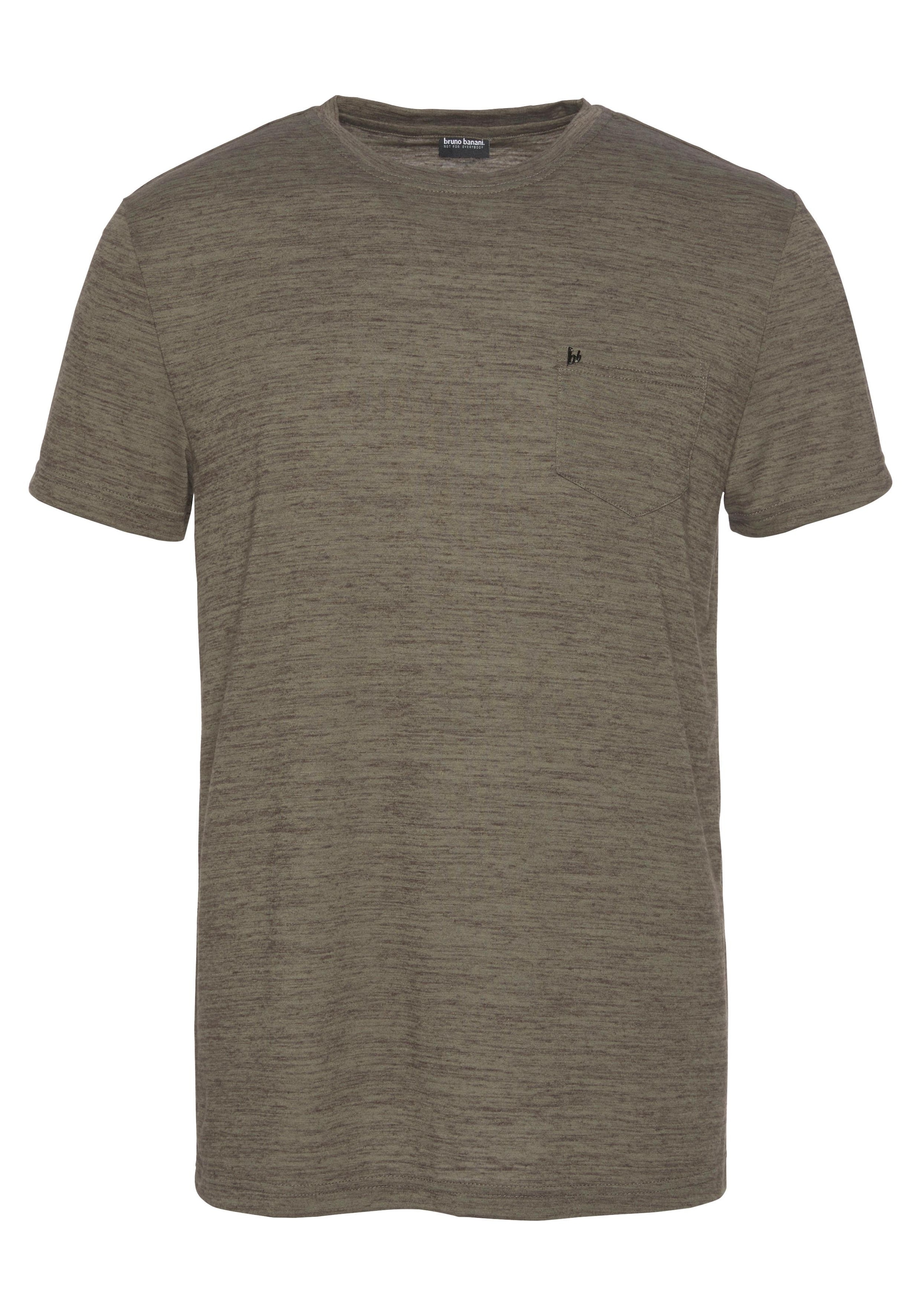 Bruno Banani T-Shirt Kurzarm,  Slim Fit,  unifarben,  Rundhalsausschnitt