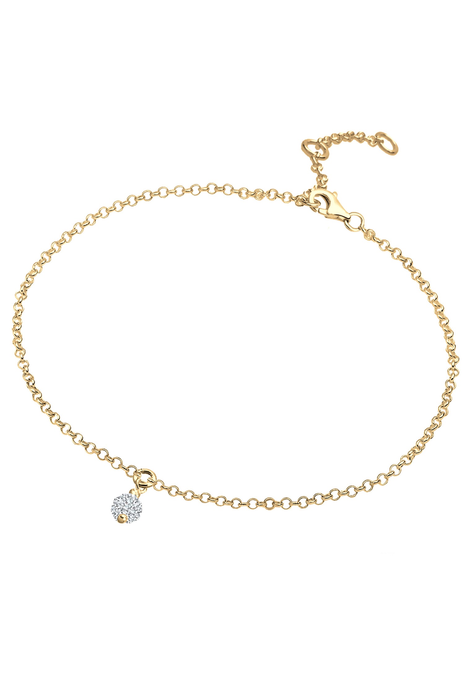 Elli Armkette »Armband Armkette Kugel Kristalle 925 Silber«