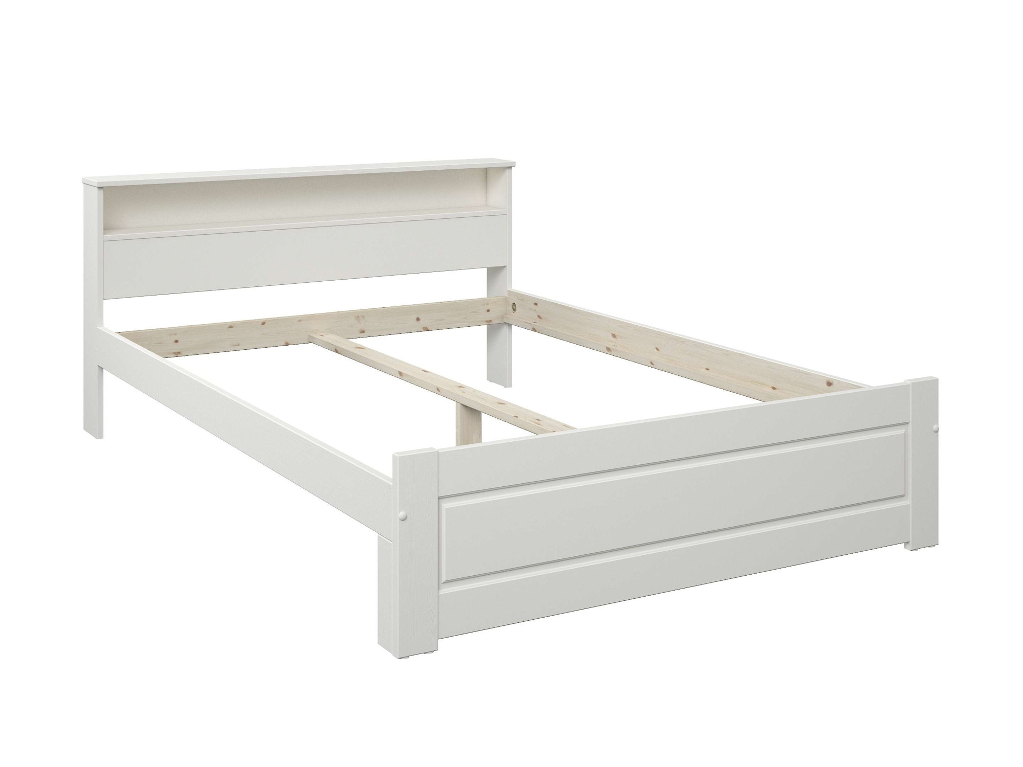 OTTO home Massivholzbett »FLAVION, TOPSELLER! Jugendbett, FSC® zertifizierte massive Kiefer« Breite: 140,  Qualitätsprodukt, Regal, Kassettenoptik, Schublade optional