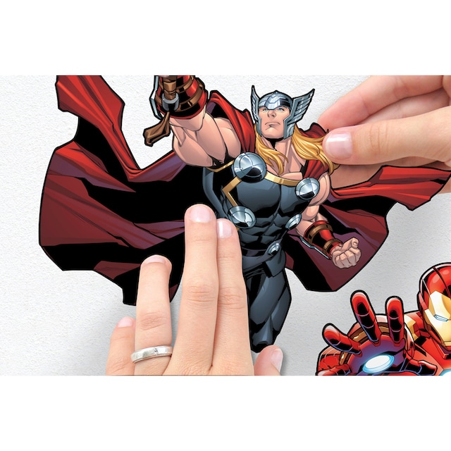 Komar Wandtattoo »Avengers Action«, (8 St.), 100x70 cm (Breite x Höhe), selbstklebendes  Wandtattoo online kaufen | mit 3 Jahren XXL Garantie