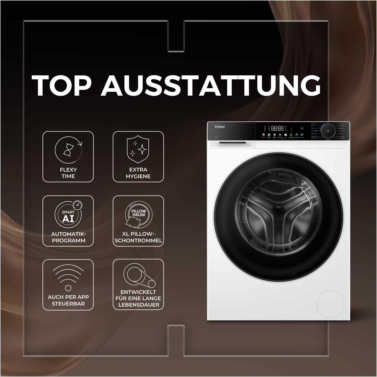 Haier Waschmaschine G5 Serie »HW70-BP14657TU1« 7 kg 1400 U/min Smart AI Automatikprogramm & Wi-Fi