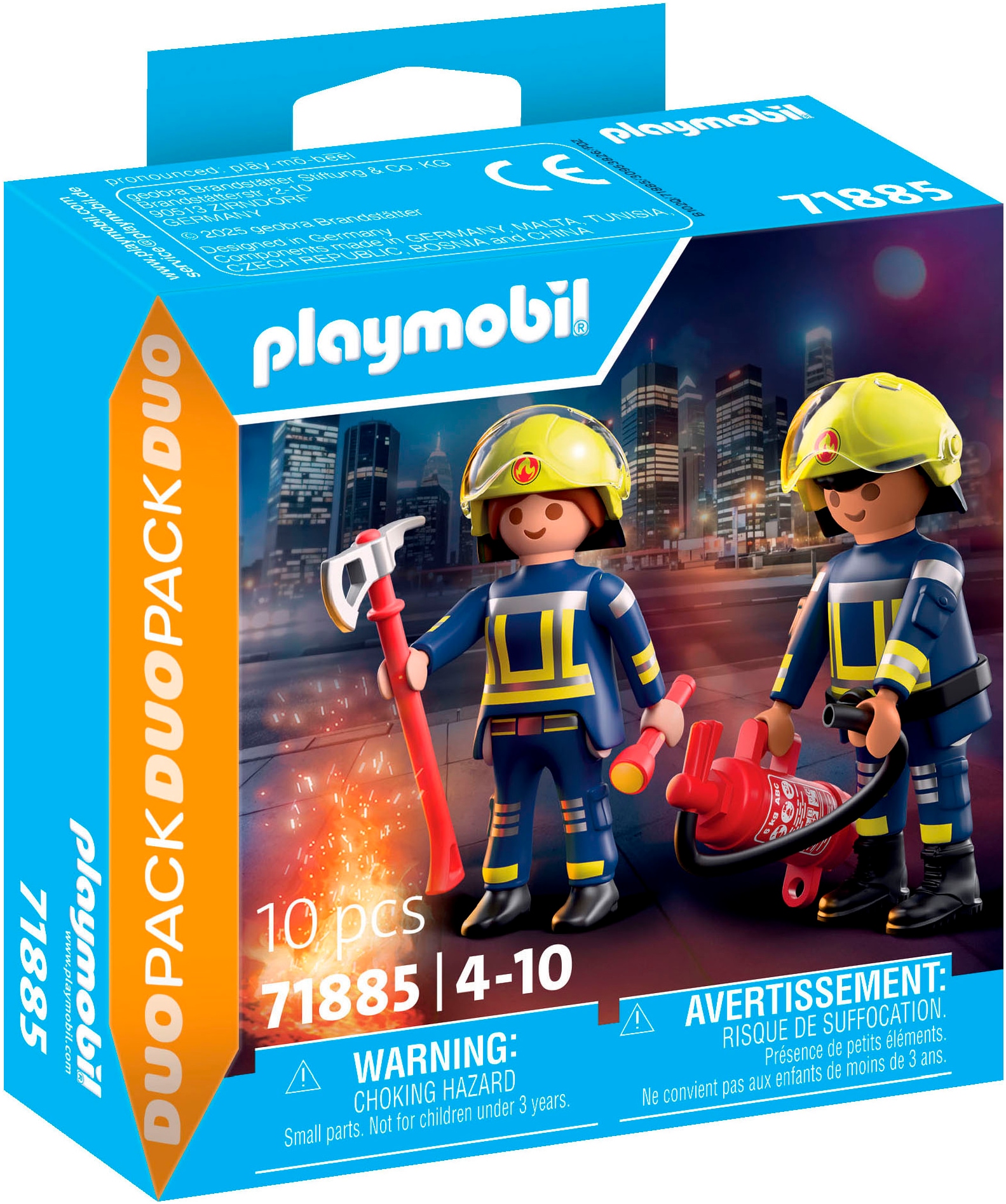 Playmobil® Konstruktions-Spielset »Feuerwehr (71885), Duo Pack« Made in Europe