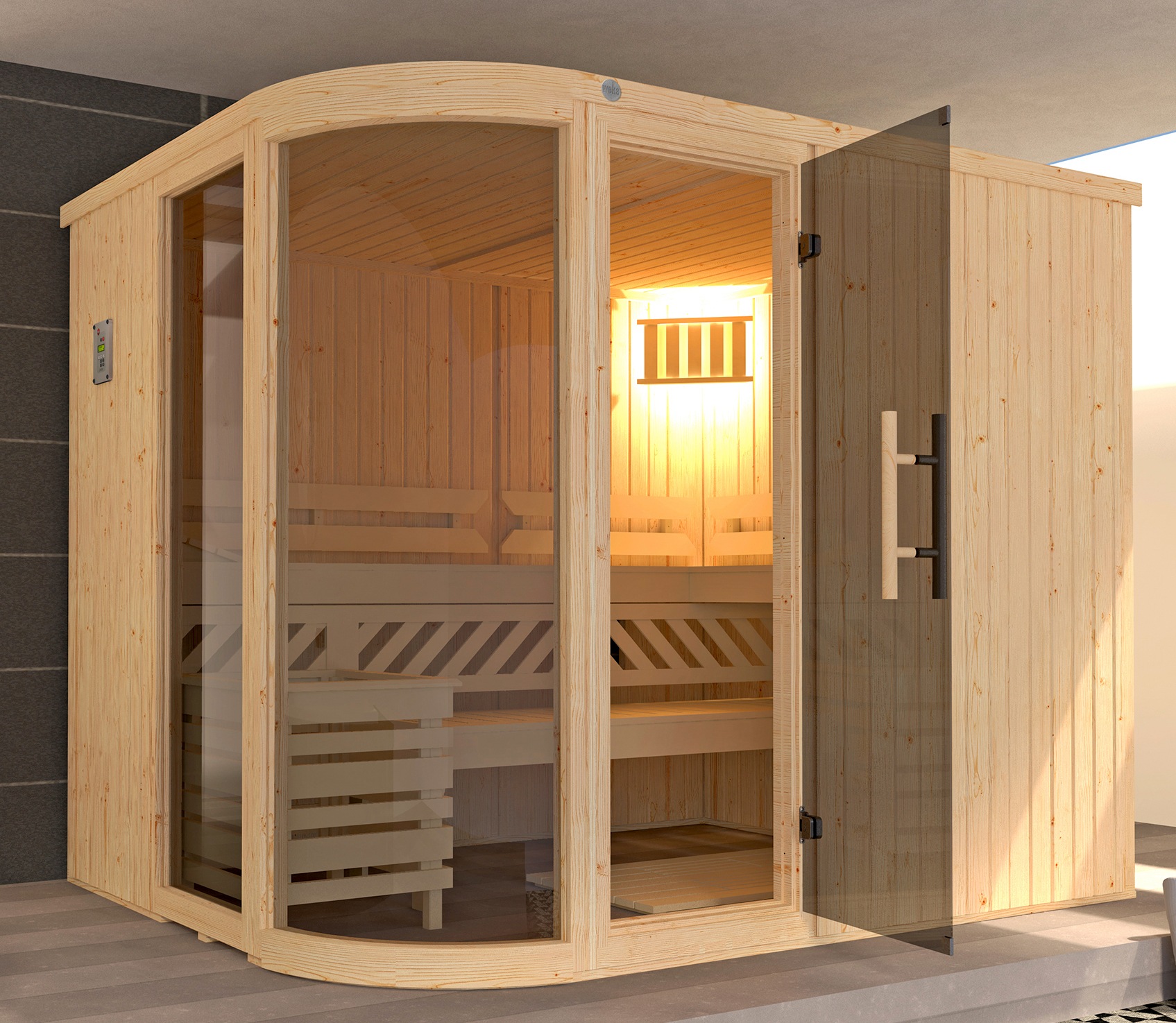 weka Sauna »Sara 2«, 9 kW Ofen mit ext. Steuerung