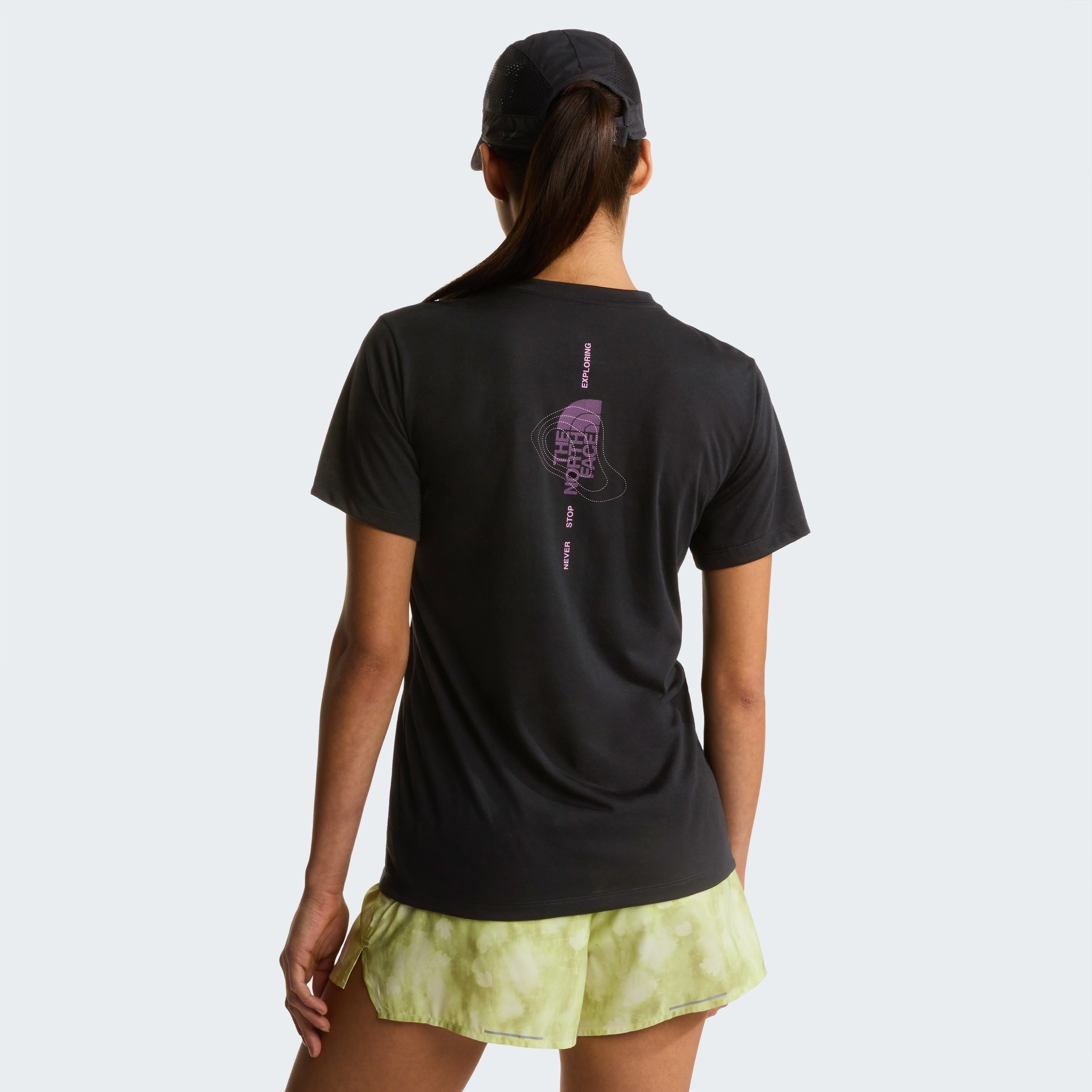 The North Face T-Shirt »W BITMAP LOGO SHORT SLEEVES TEE-GRAPHIC« sportlicher Stil, Kurzarm, für Sportmode und Outdoormode