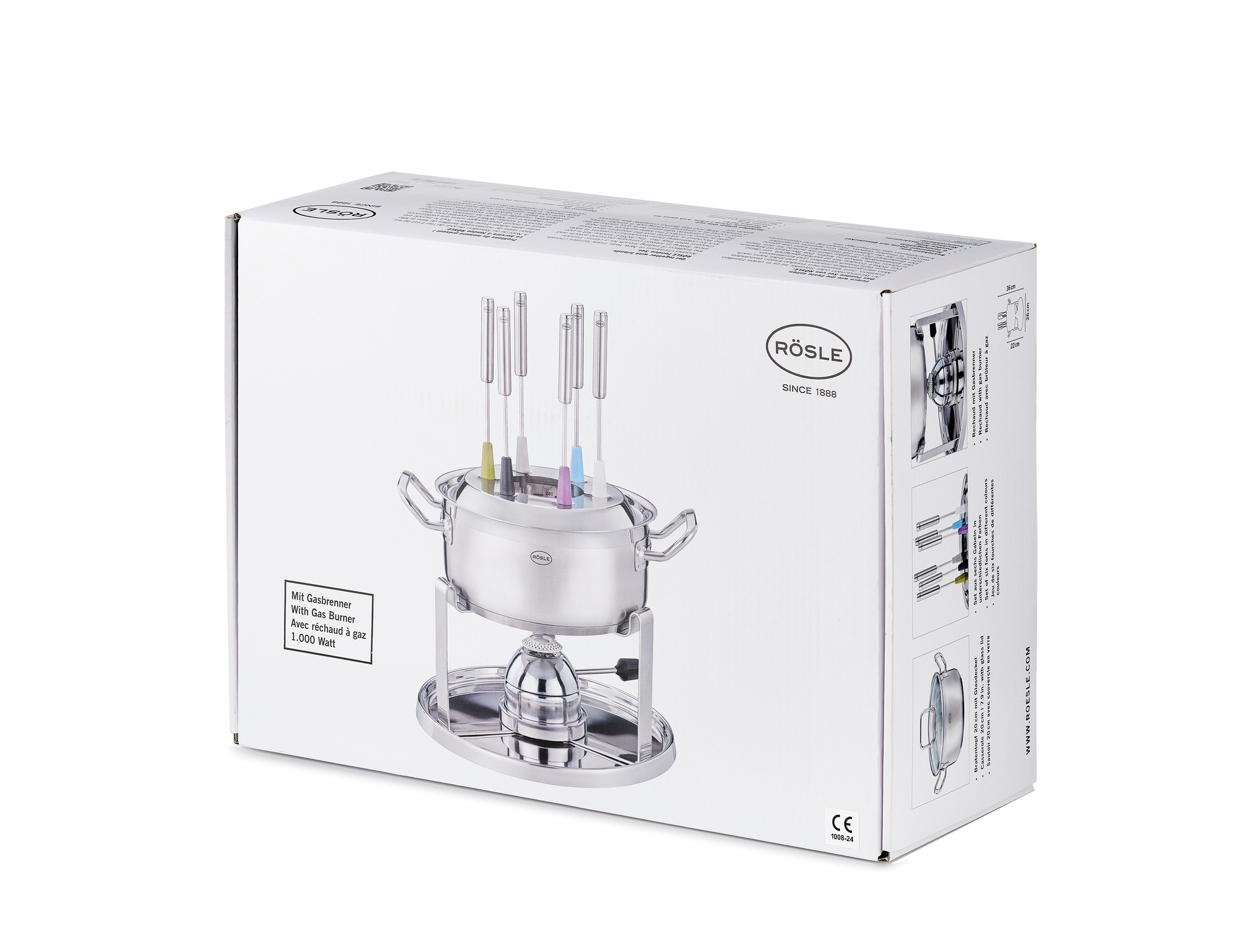 RÖSLE Fondue »Fondue-Set mit Gasbrenner« für 6 Personen