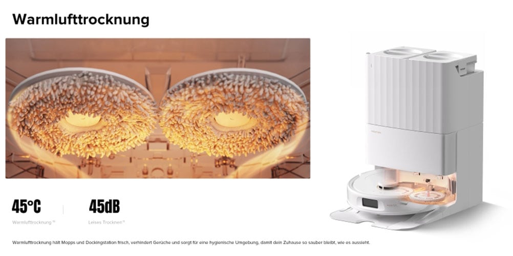 Roborock Saugroboter »Roborock Qrevo 5AE mit Wischfunktion, autom. Moppanhebung« leistungsstarke 12.000 Pa Saugleistung, LDS-Navigationssystem,