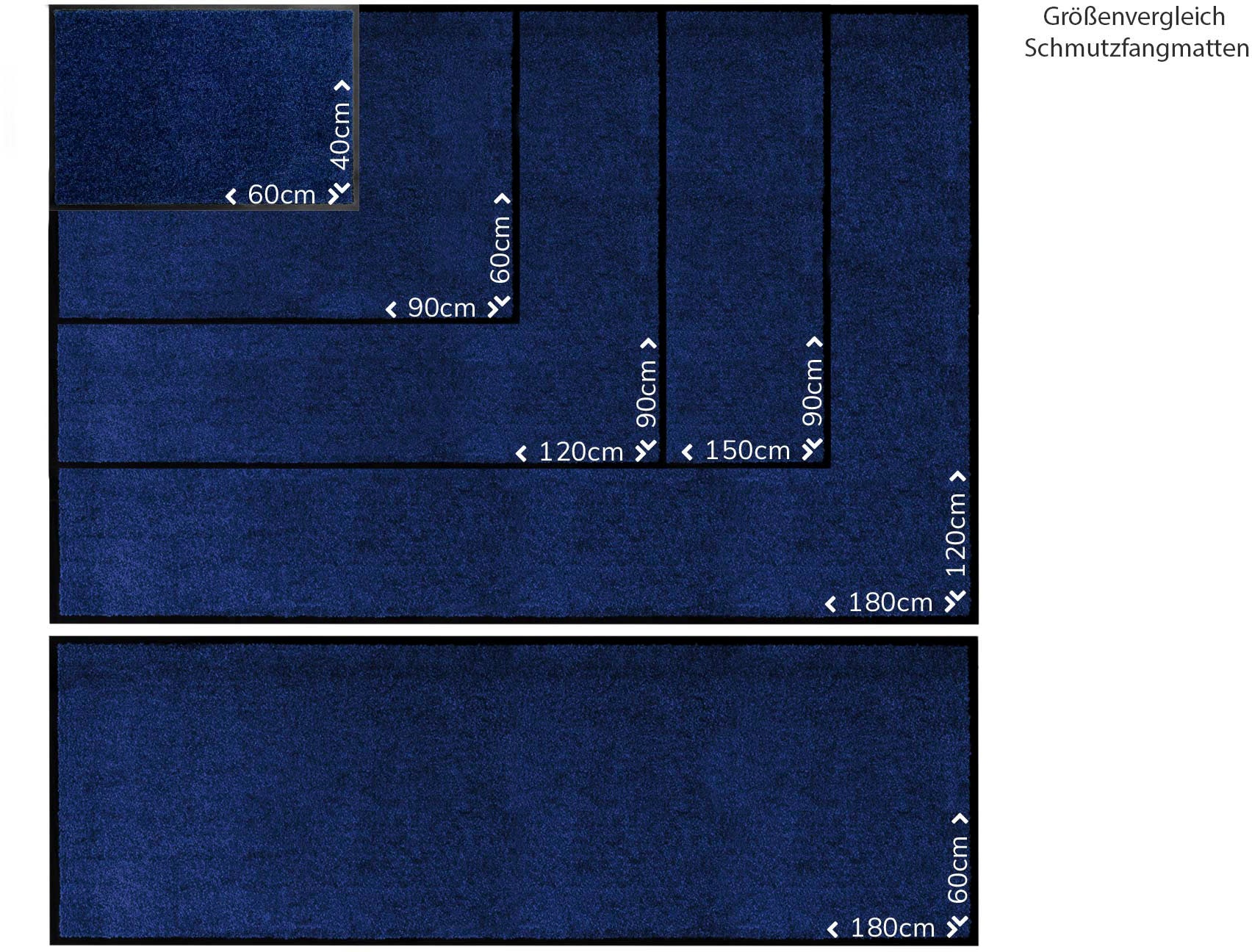Primaflor-Ideen in Textil Fußmatte »Schmutzfangmatte CLEAN PRO, Made in Belgium«, rechteckig, 8 mm Höhe, Uni-Farben, UV-beständig, strapazierfähig, waschbar
