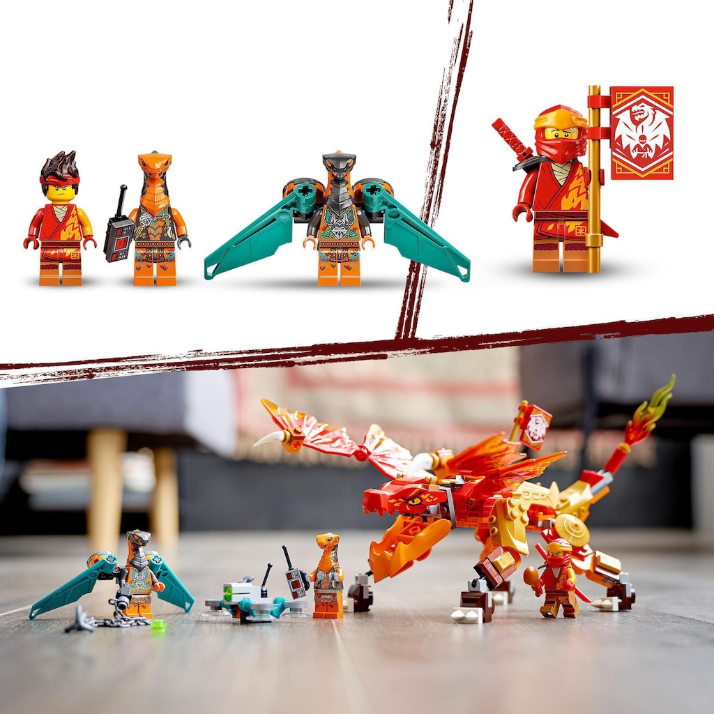 LEGO® Konstruktionsspielsteine »Kais Feuerdrache EVO (71762), LEGO® NINJAGO®«, (204 St.)