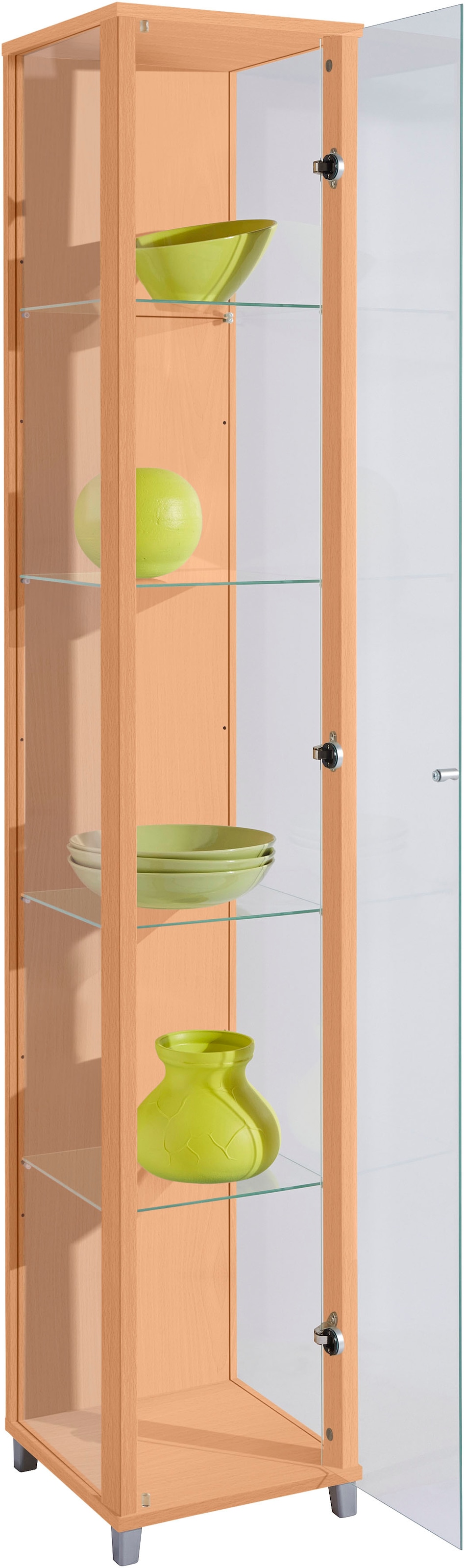 fif möbel Vitrine »OPTIMA Höhe ca. 172 cm«, Standvitrine/Glasvitrine 1x Glastür,perfekt für Sammler,Sammlervitrine