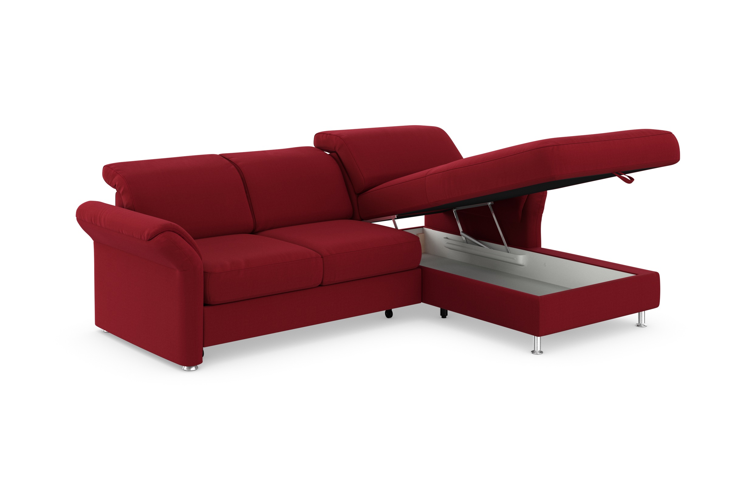 sit&more Ecksofa »Apulia L-Form«, wahlweise Bettfunktion, Bettkasten und Kopf- und Armteilverstellung